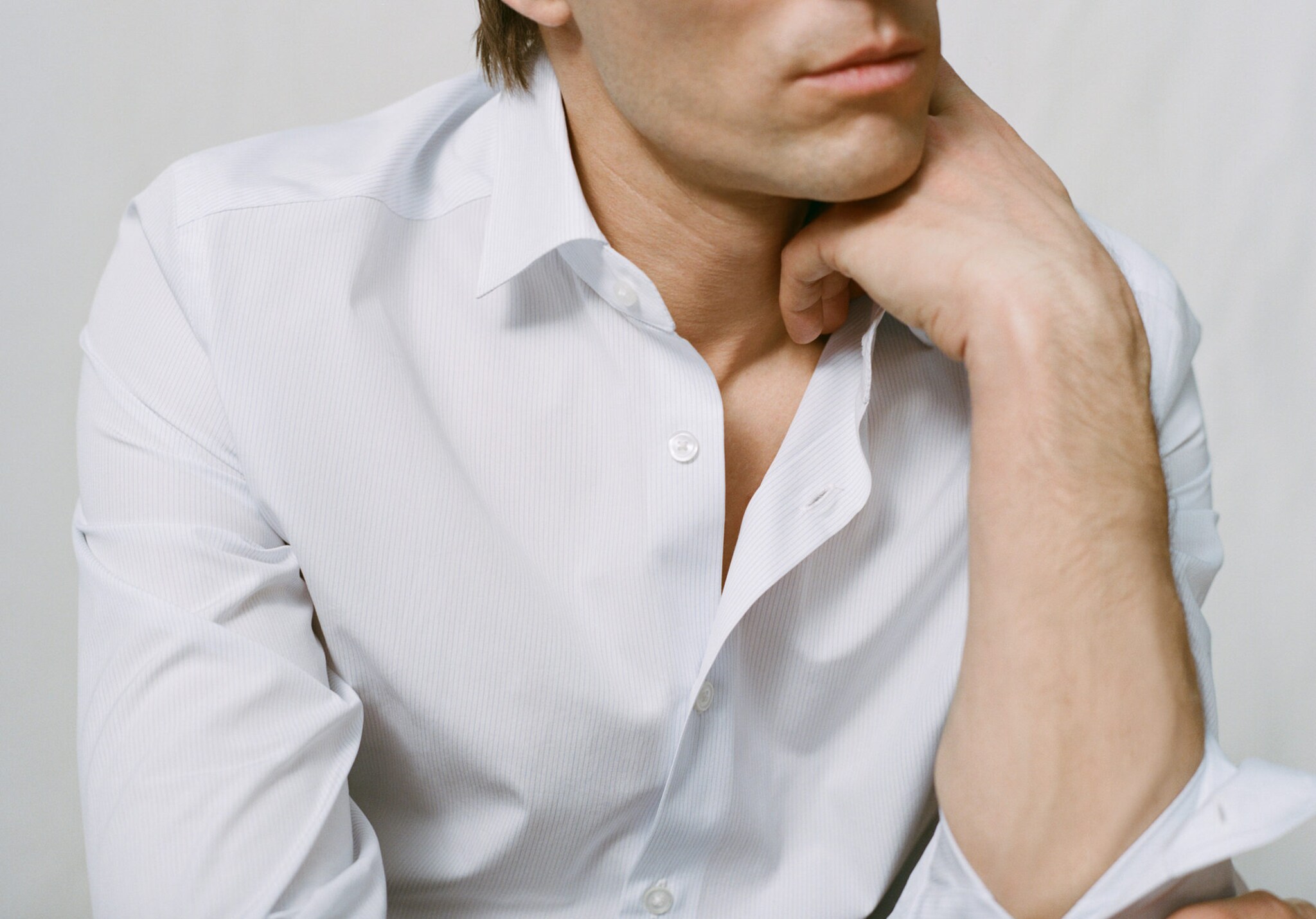 100% cotton striped slim-fit shirt - Panoramic plane