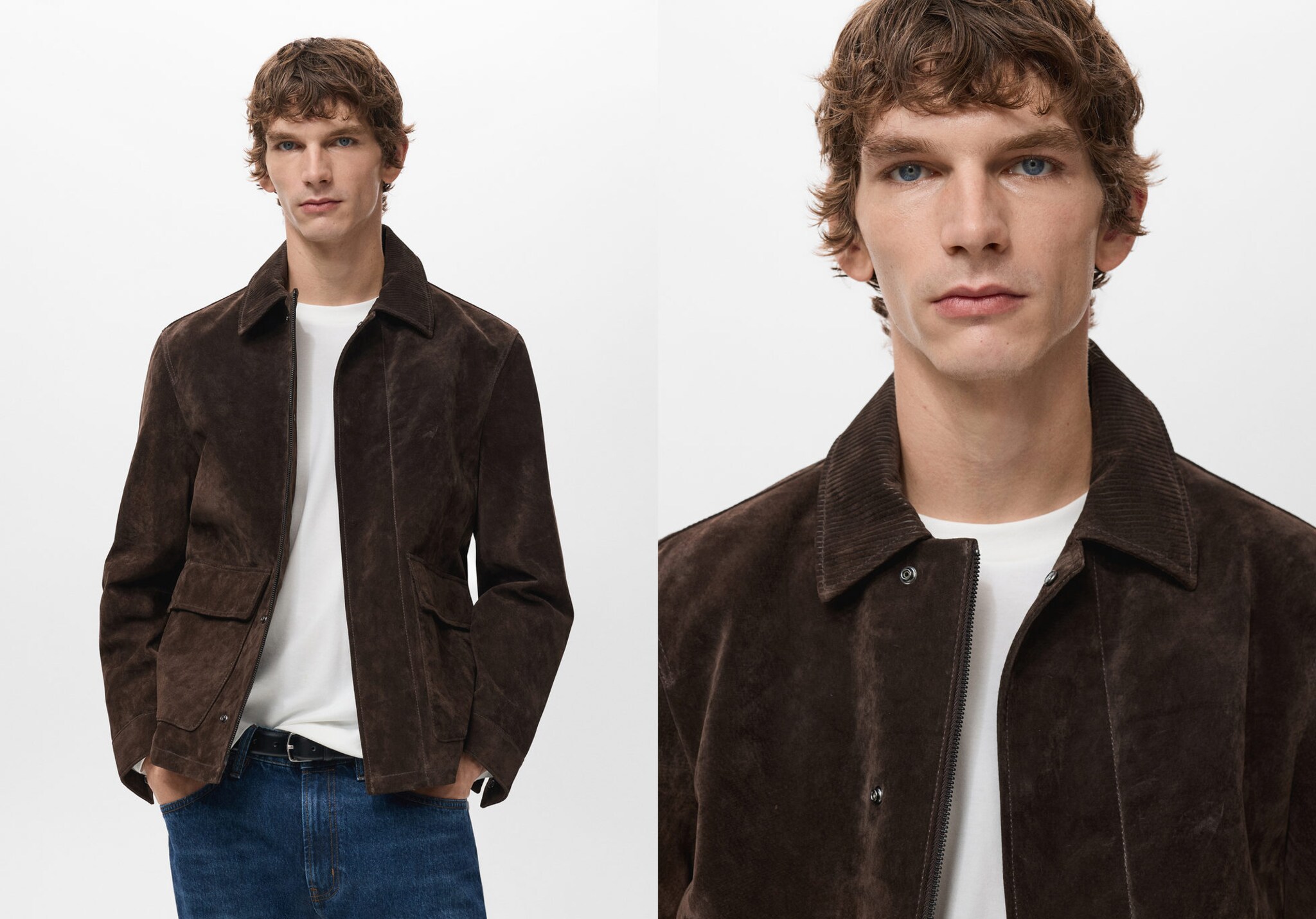 100% suede leather jacket - Panoramic plane