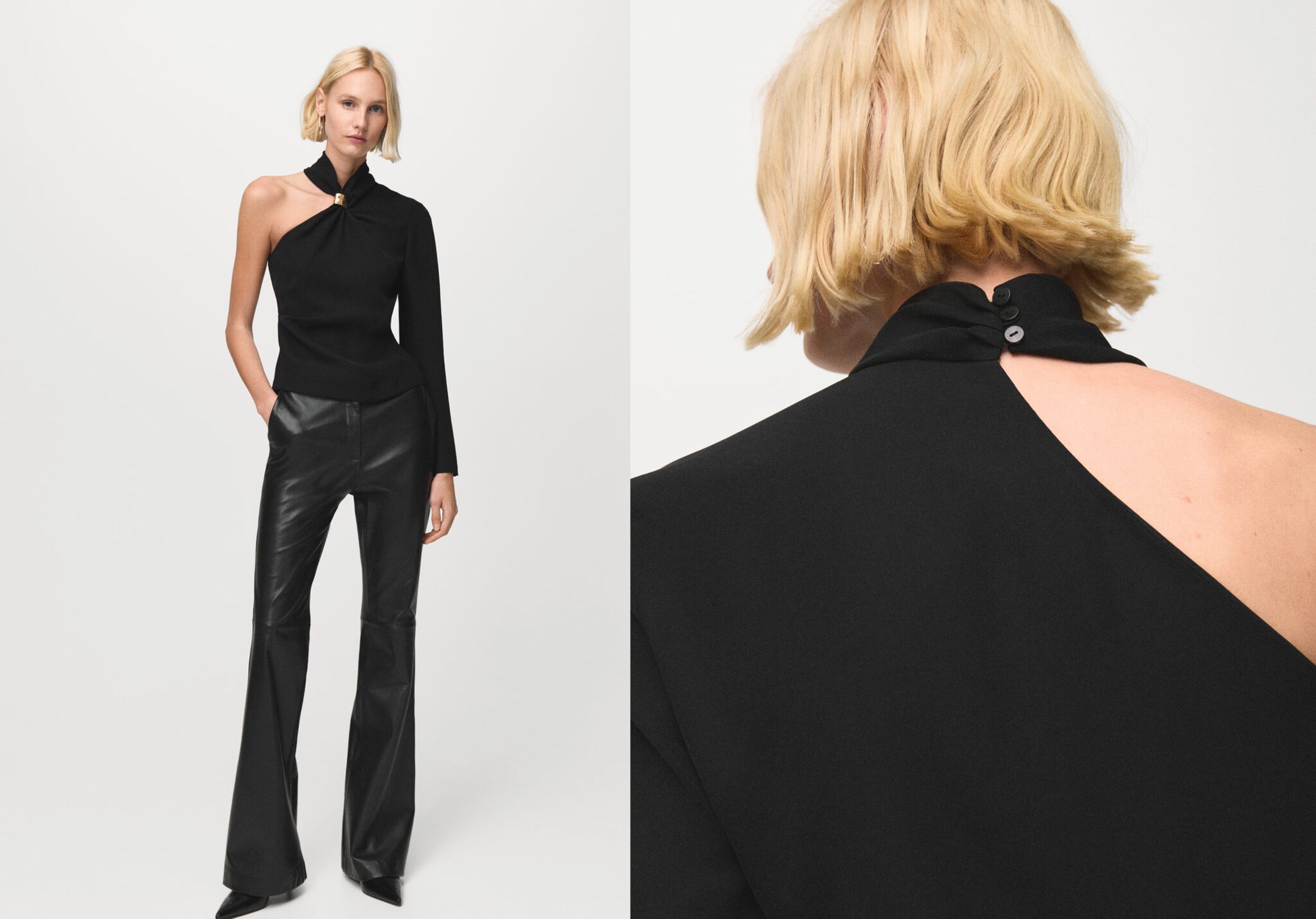Asymmetrical blouse with metallic detail - Panoramic plane