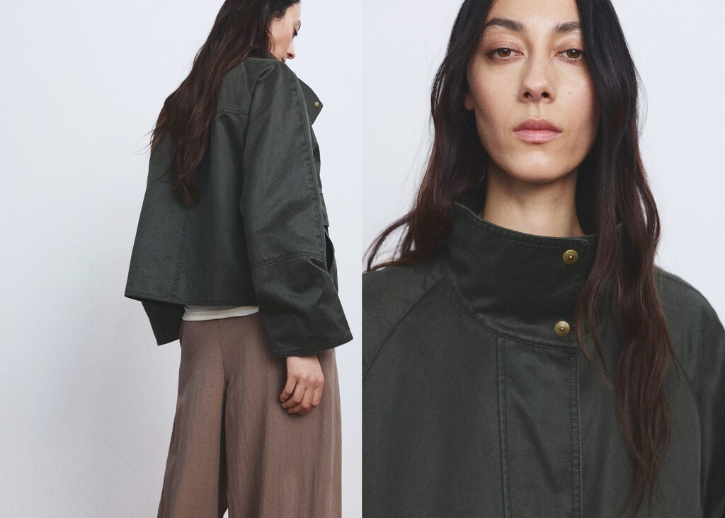 Funnel neck parka with pockets - image 3