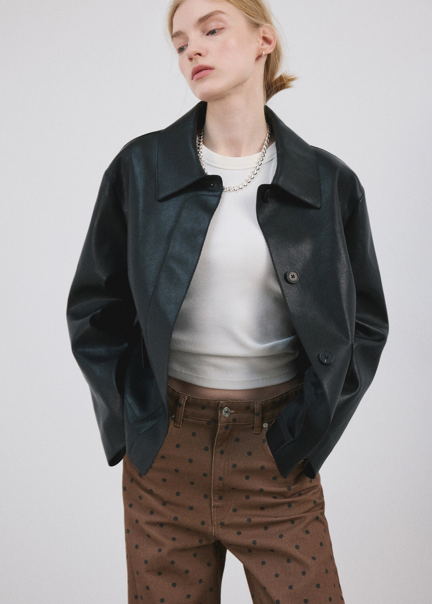 Polka dot balloon jeans - Details of the article 1