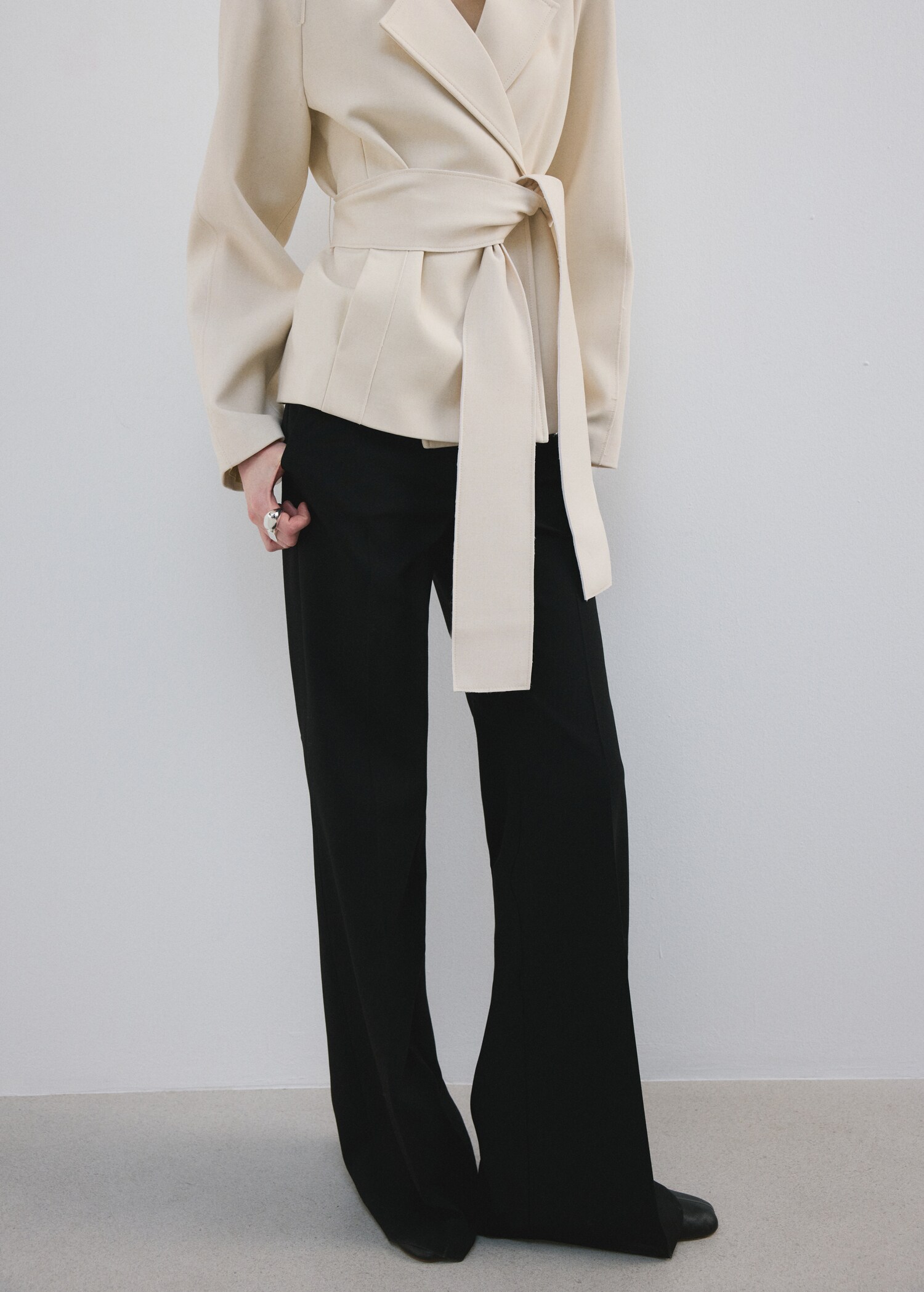 Mid-rise flare trousers - Medium plane