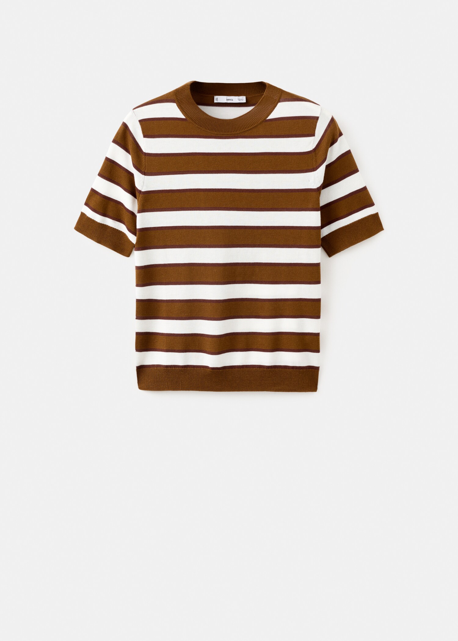 Short-sleeved knitted sweater - Article without model