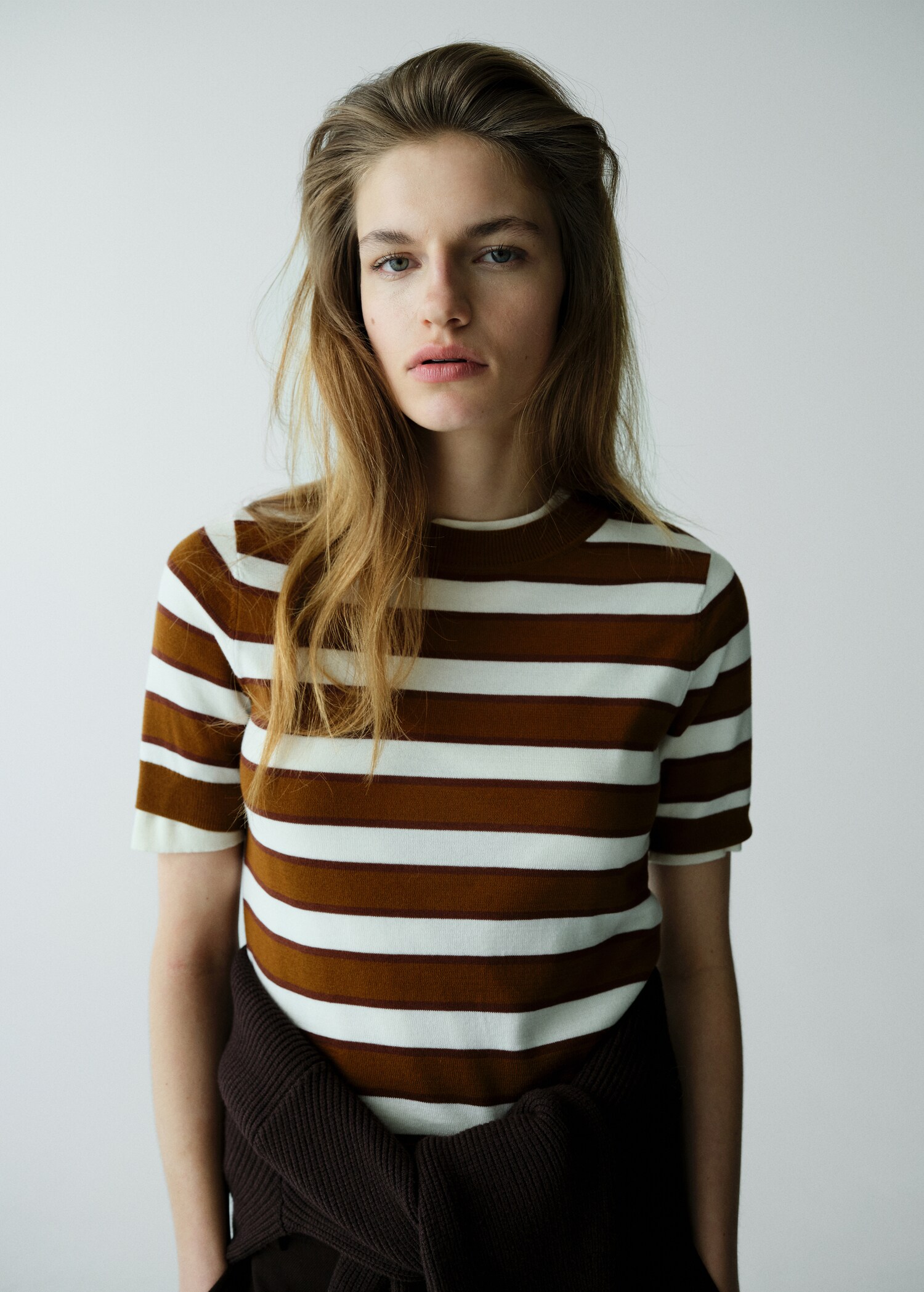 Kurzarm-Strickjersey - Mittlere Ansicht