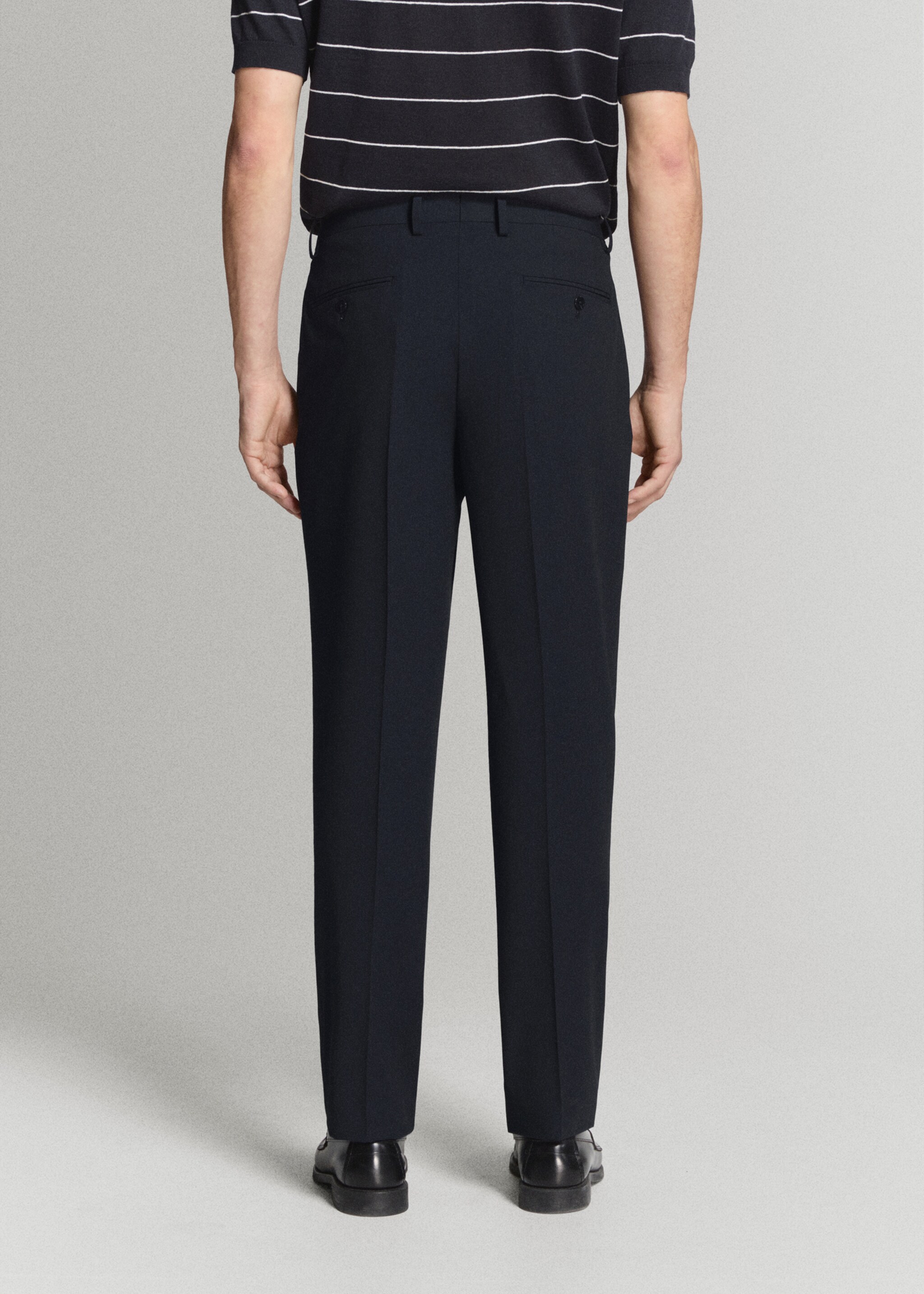 London regular-fit trousers - Reverse of the article, Navy. Ref: 27005941-01.