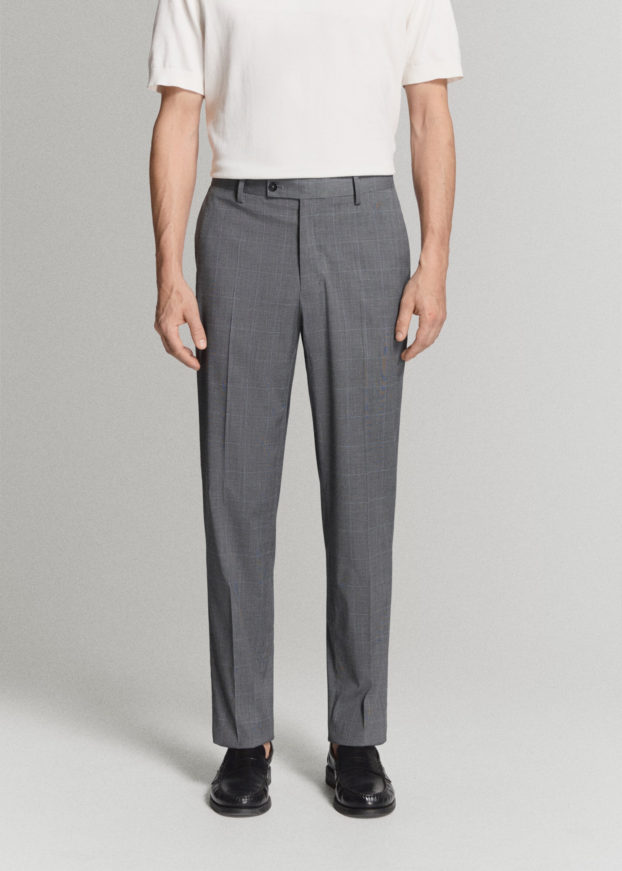 London regular-fit trousers - Medium plane, Grey. Ref: 27005942-01.