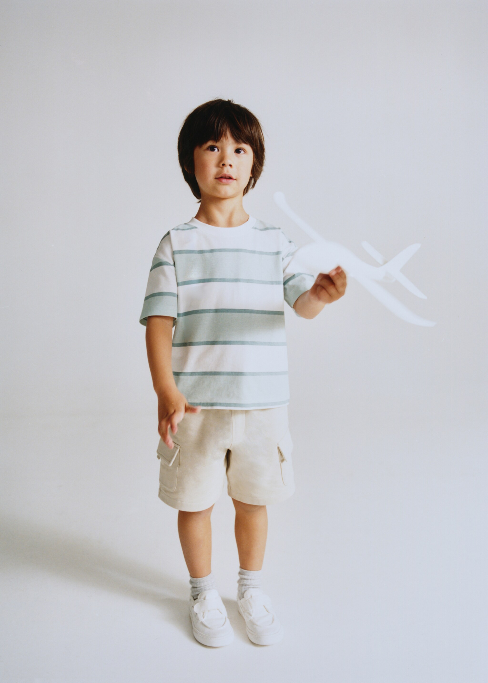 تي شيرت مخطط أحادي اللون - تفاصيل المنتج 5, أخضر أكوا. Ref: 27006353-01.