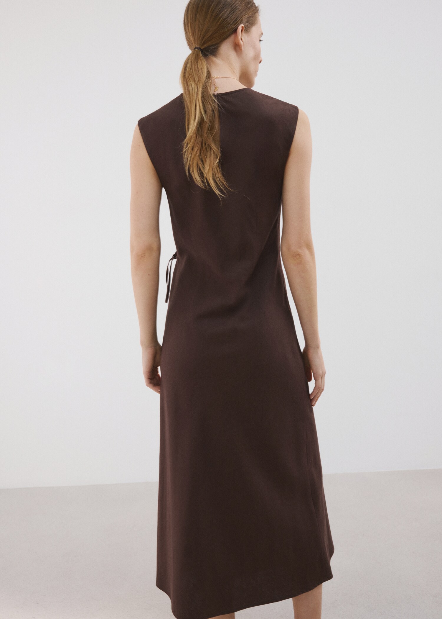 Wrap midi-dress with knot - Reverse of the article