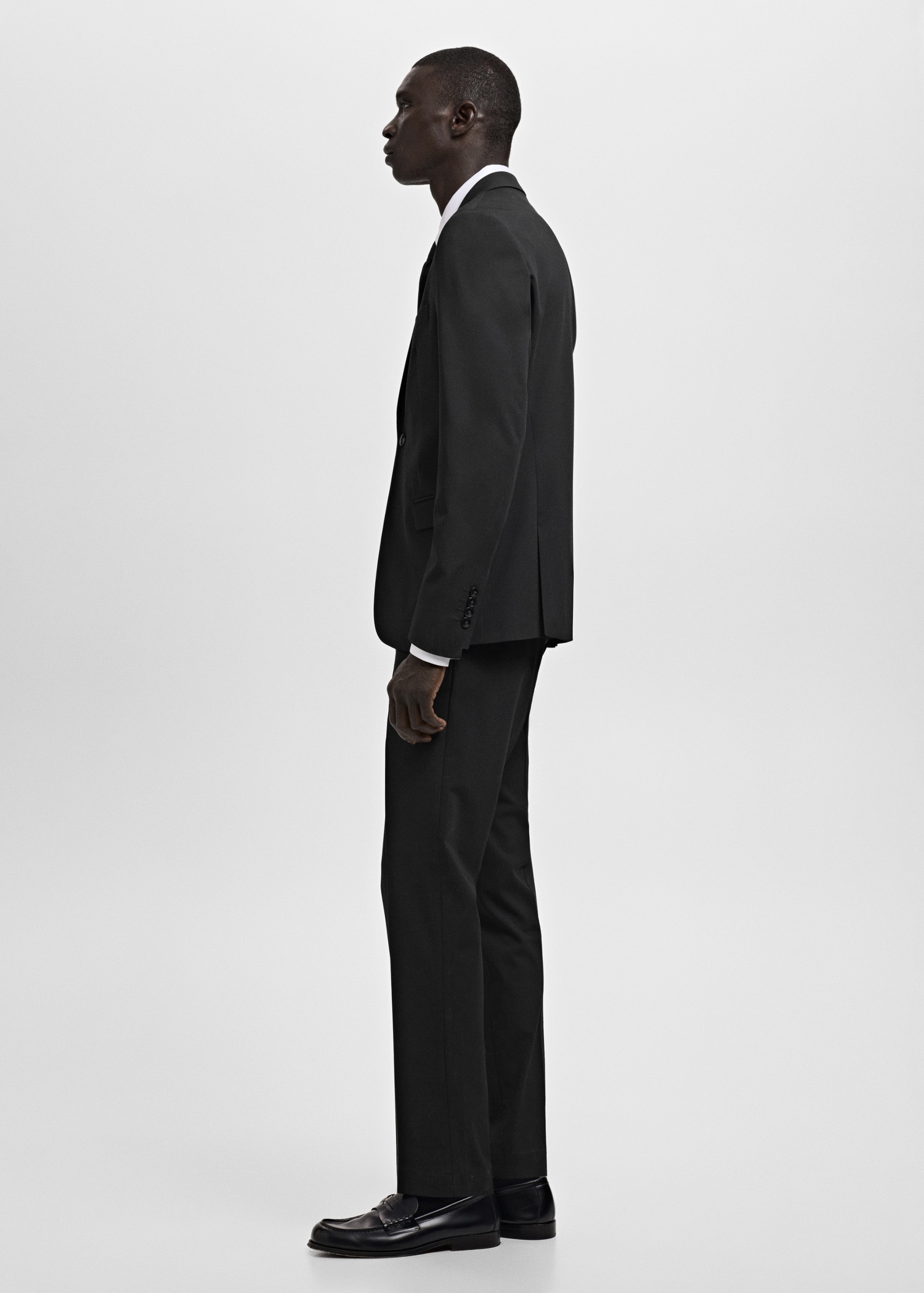 Stretch fabric super slim-fit suit trousers - Details of the article 2