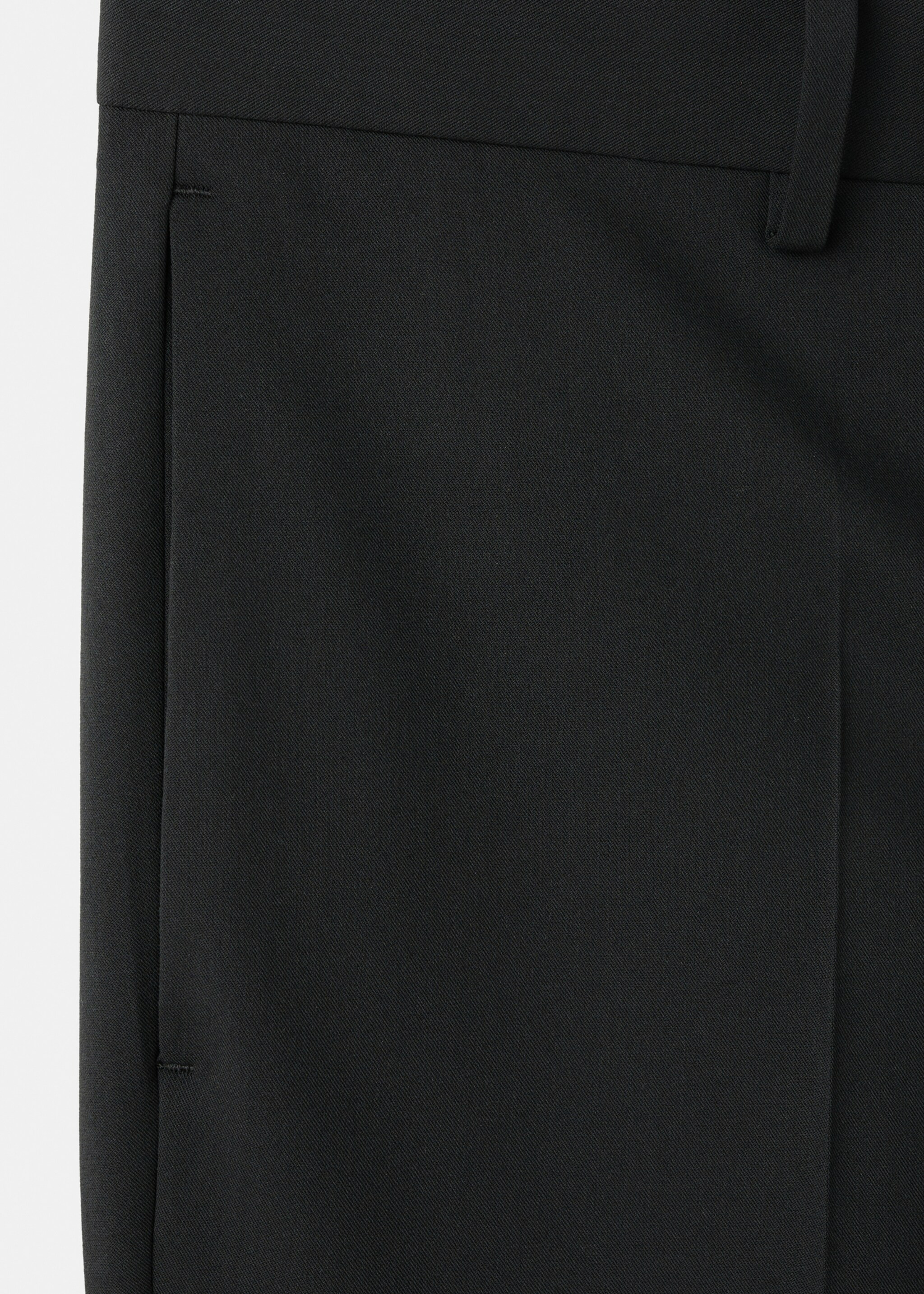 Stretch fabric super slim-fit suit trousers - Details of the article 8, Black. Ref: 27011207-01.