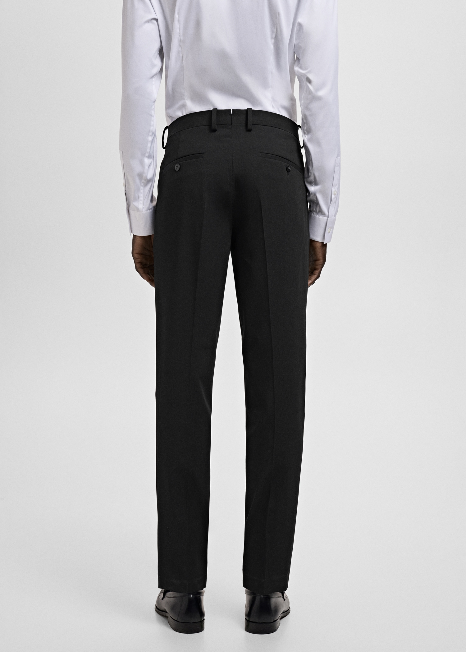 Stretch fabric super slim-fit suit trousers - Reverse of the article
