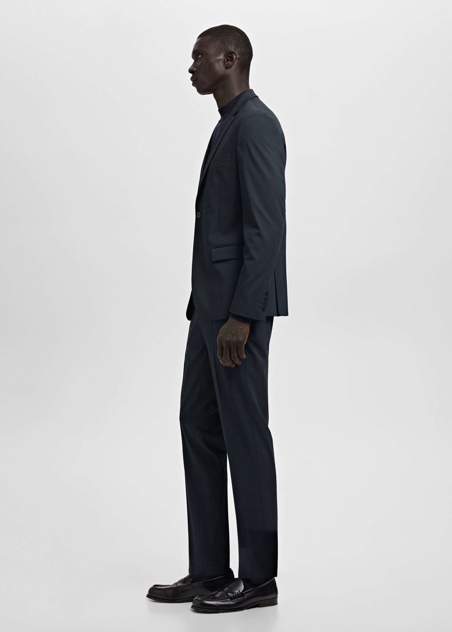 Stretch fabric super slim-fit suit trousers - Details of the article 2