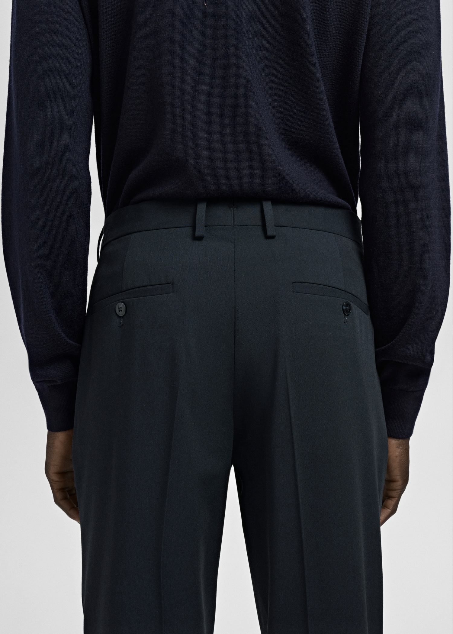 Stretch fabric super slim-fit suit trousers - Details of the article 4