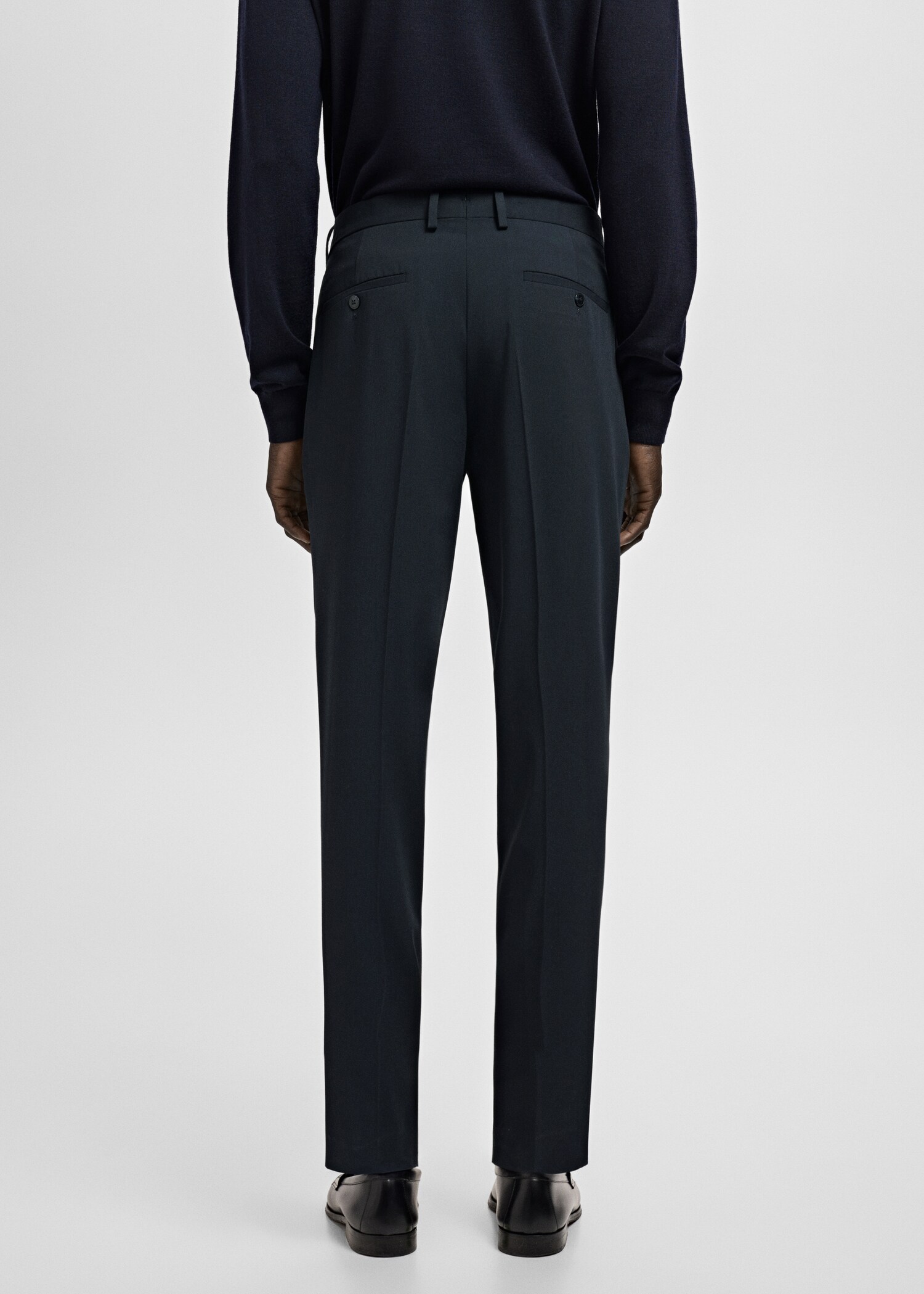 Stretch fabric super slim-fit suit trousers - Reverse of the article