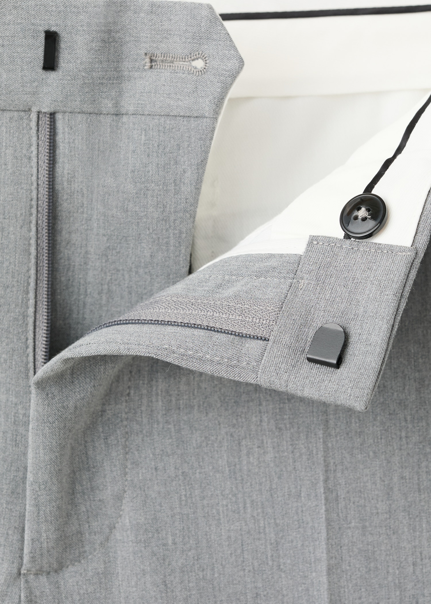 Stretch fabric super slim-fit suit trousers - Details of the article 0