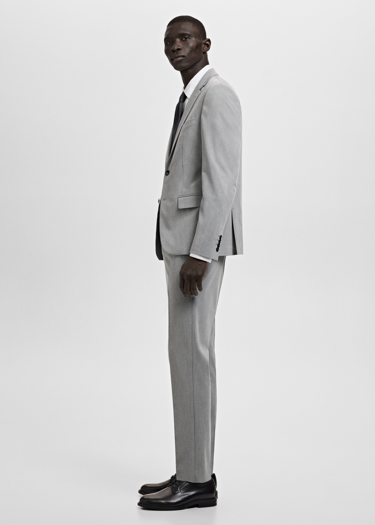 Stretch fabric super slim-fit suit trousers - Details of the article 2