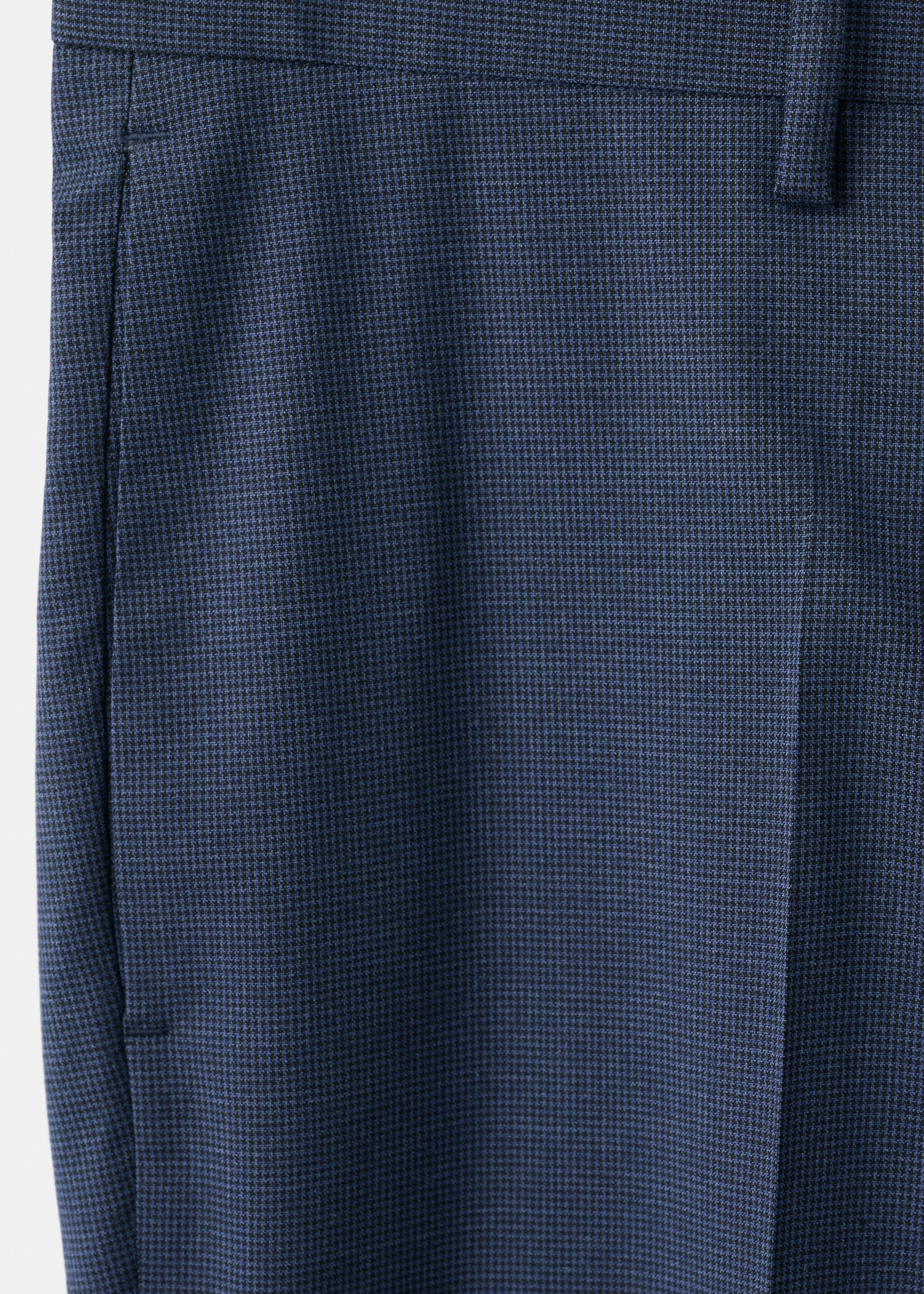 Stretch fabric super slim-fit suit trousers - Details of the article 0, Ink Blue. Ref: 27011210-01.