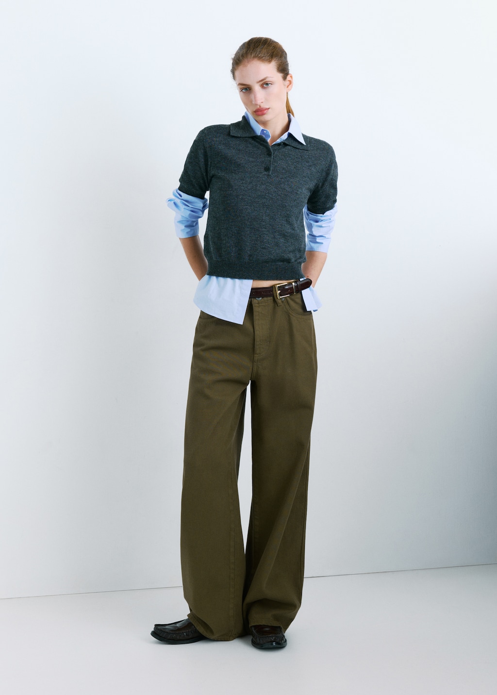 Low-rise balloon jeans