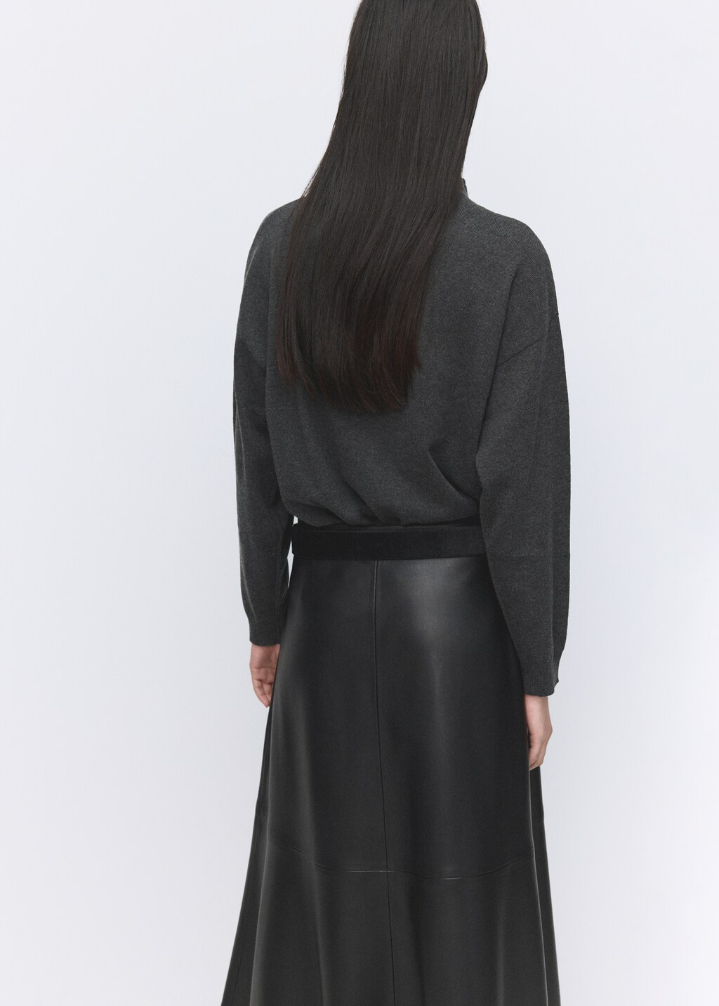 Draped turtleneck sweater