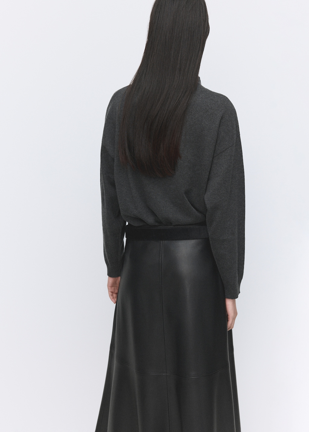 Draped turtleneck sweater