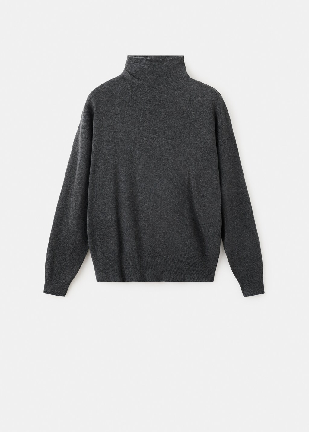Draped turtleneck sweater