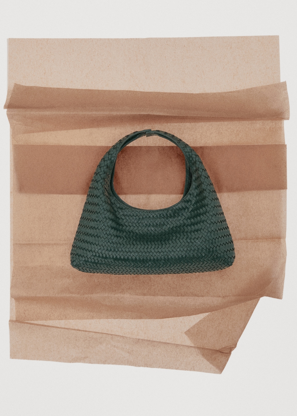 Mini braided leather bag