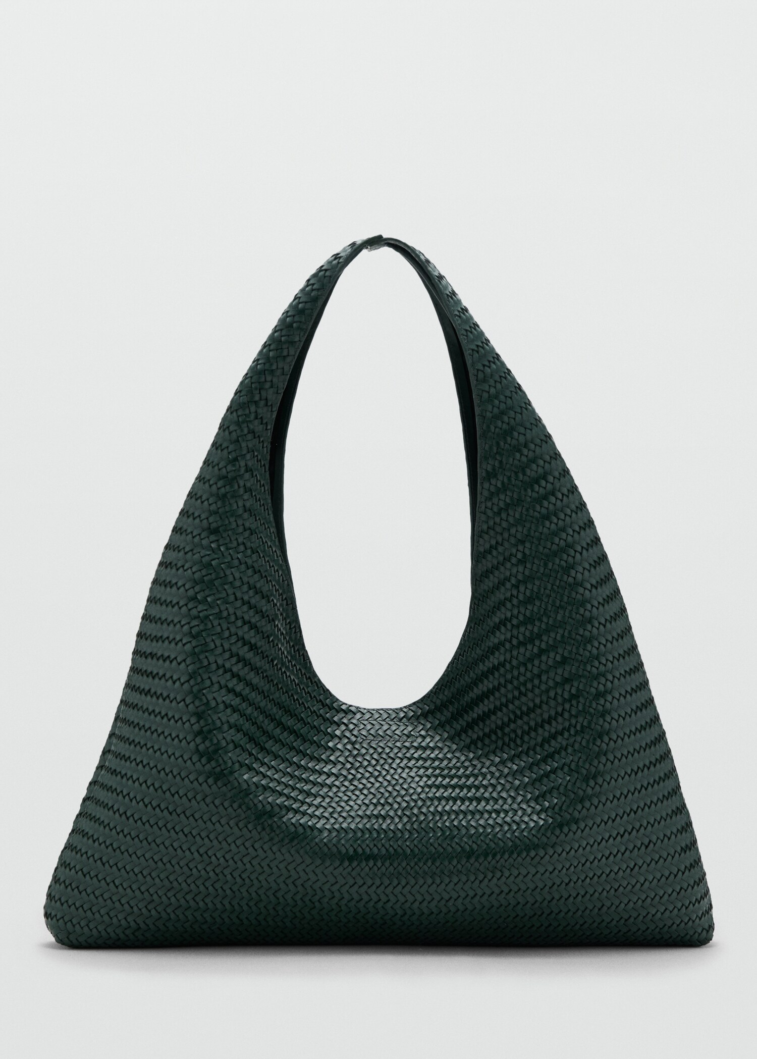 Medium braided leather shoulder bag - Article without model