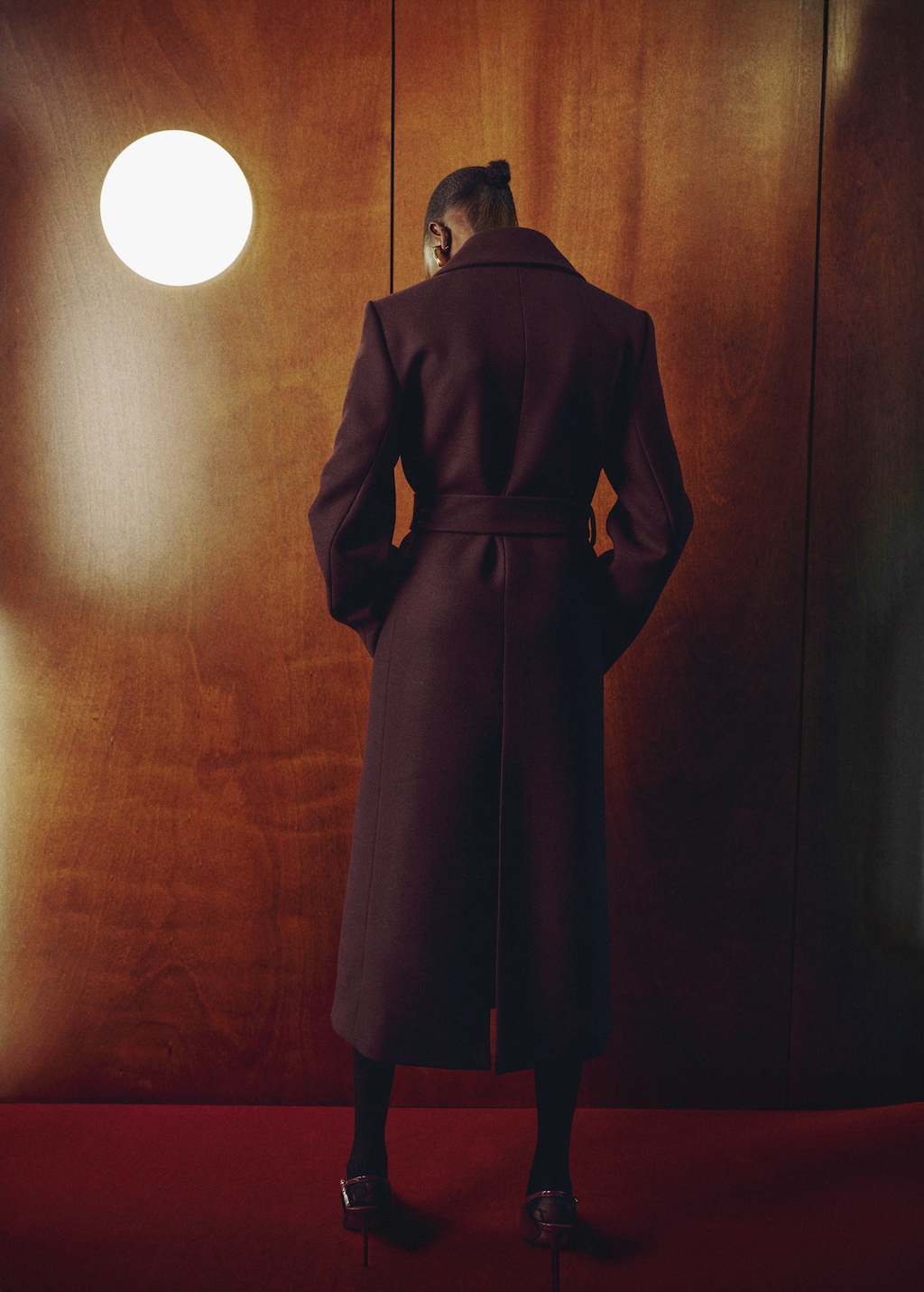 Manteco wool coat with fur collar