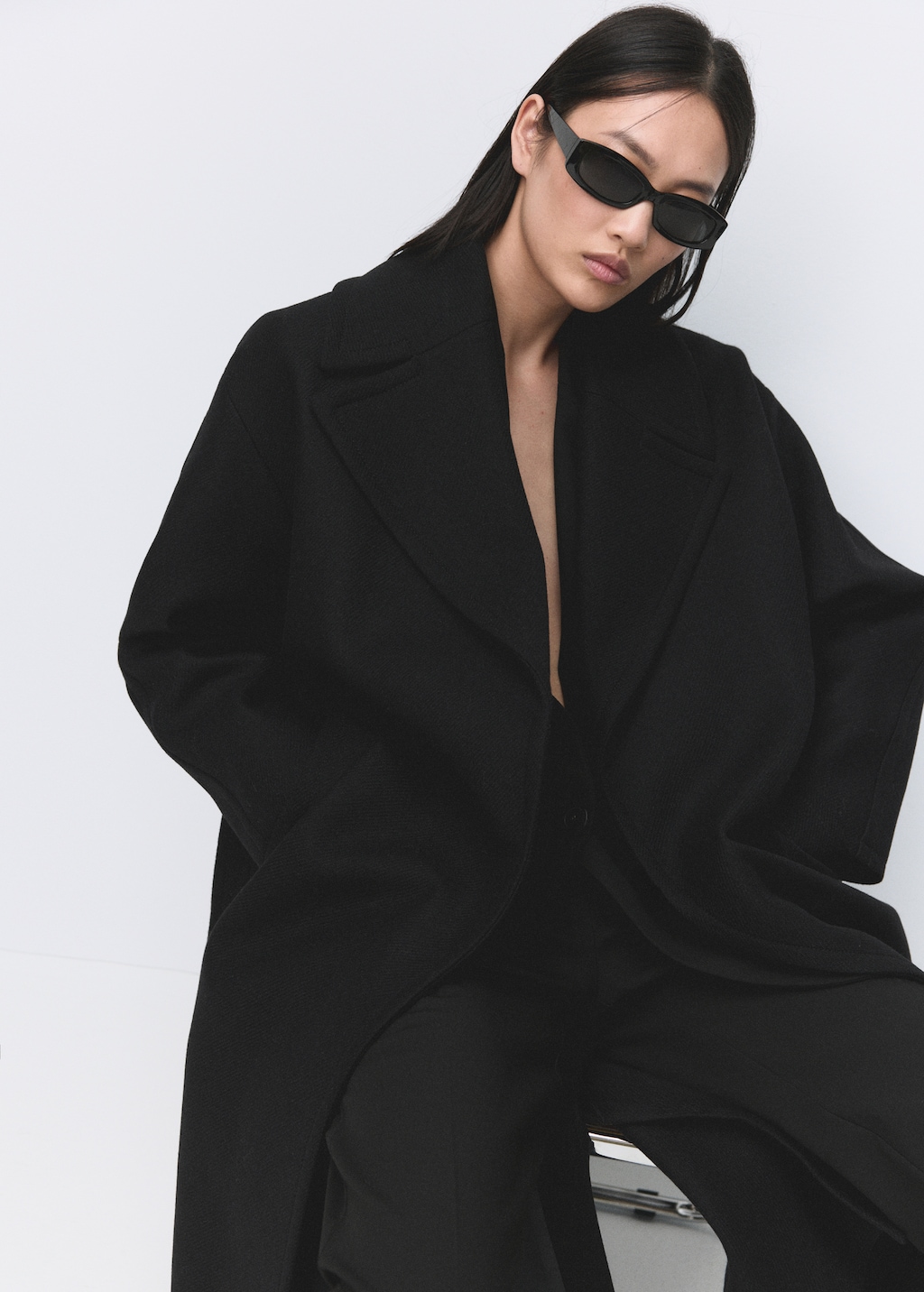 Manteco wool coat with belt