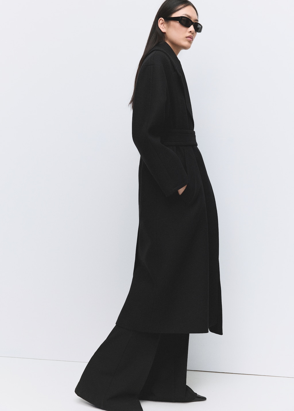 Manteco wool coat with belt
