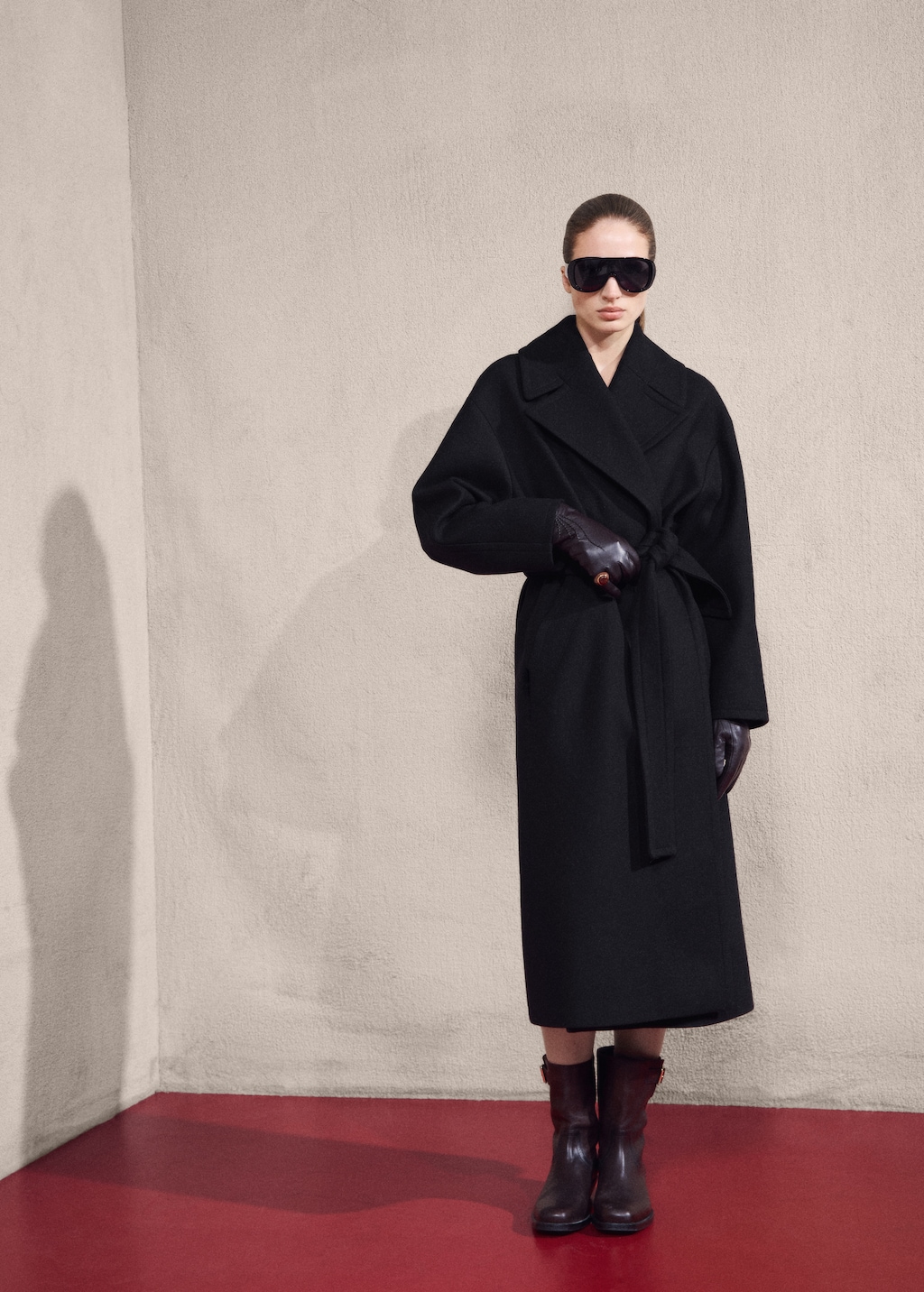 Manteco wool coat with belt