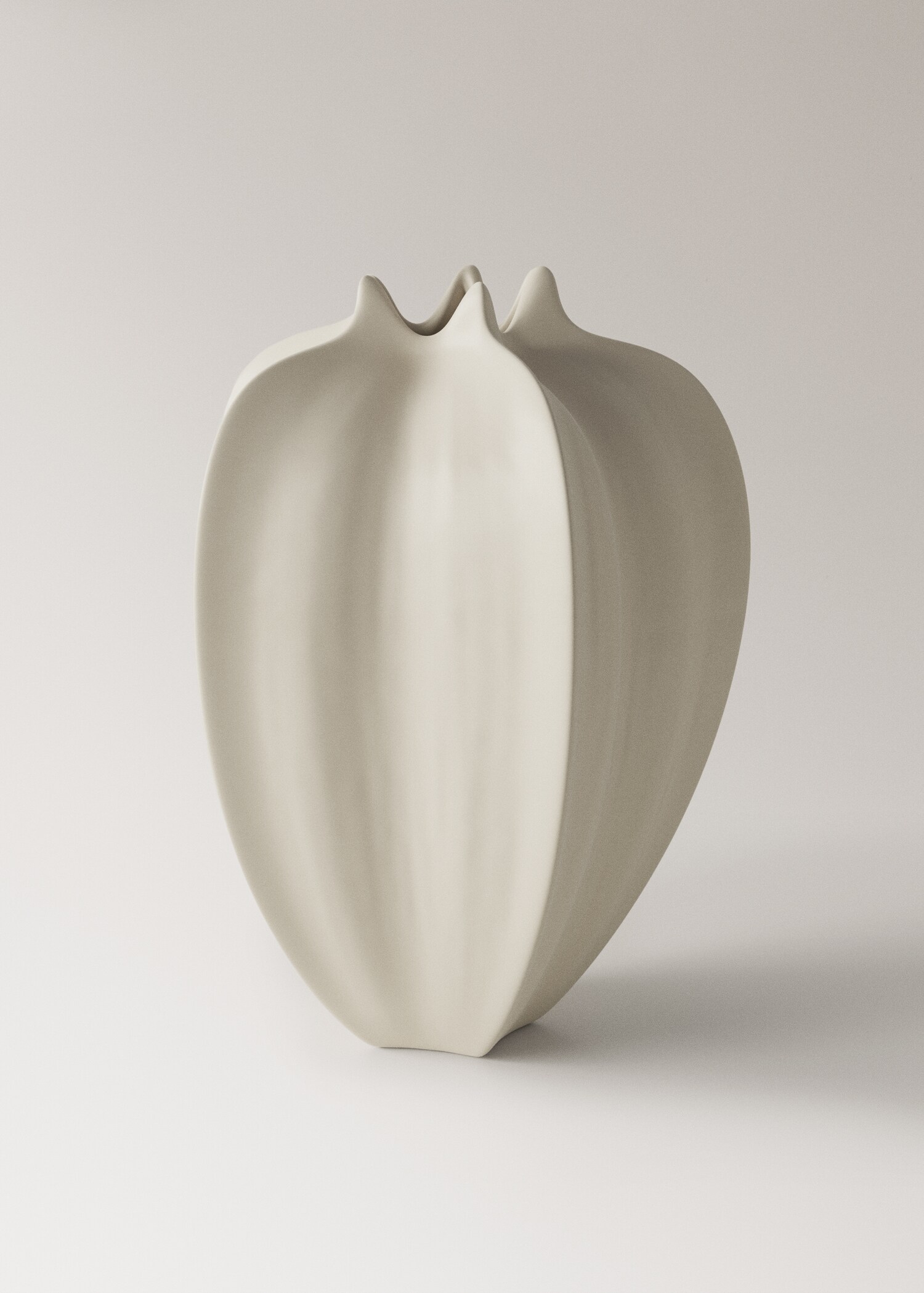 Tall earthenware flower vase - Article without model