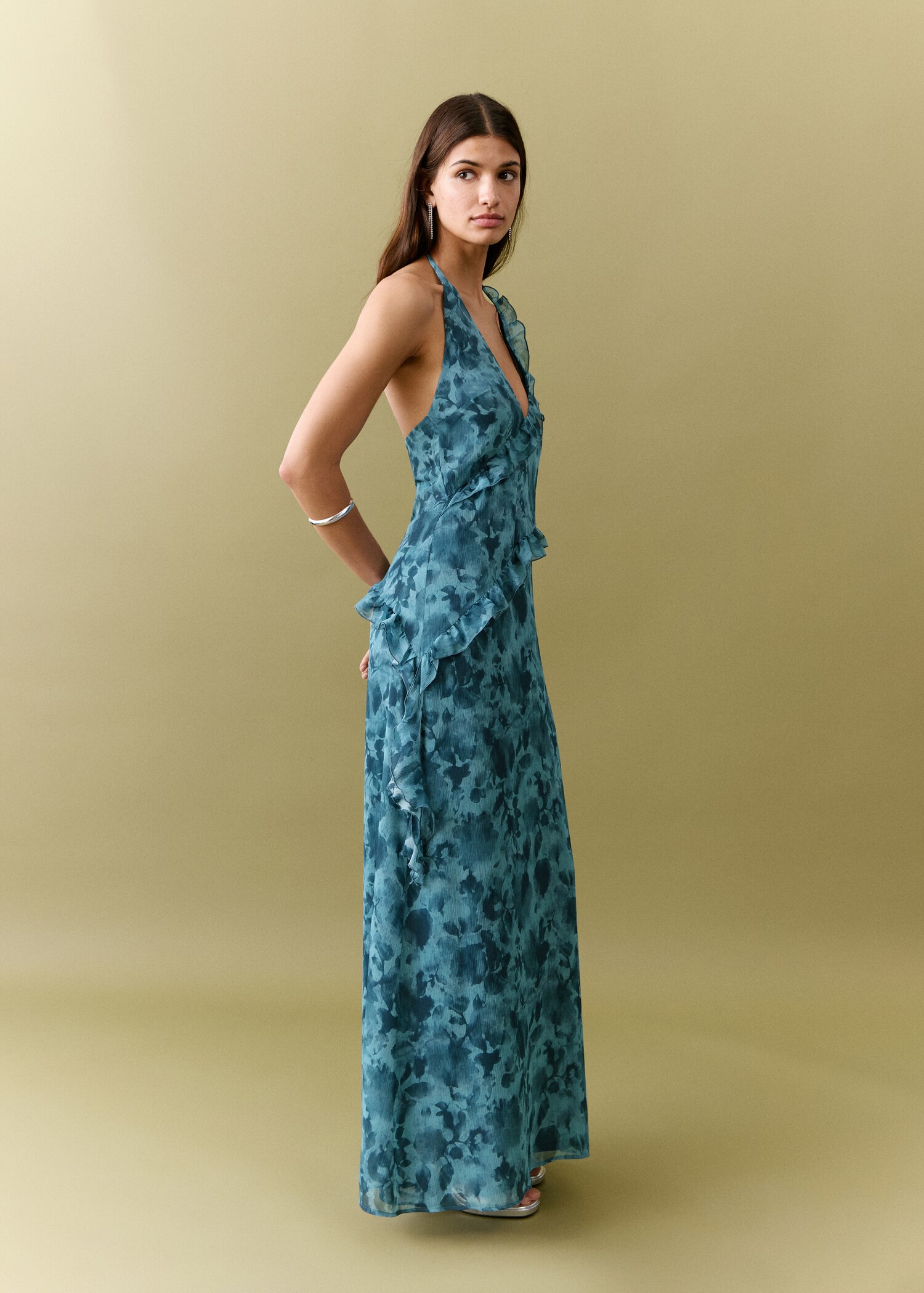 Ruffled printed dress - Details of the article 2