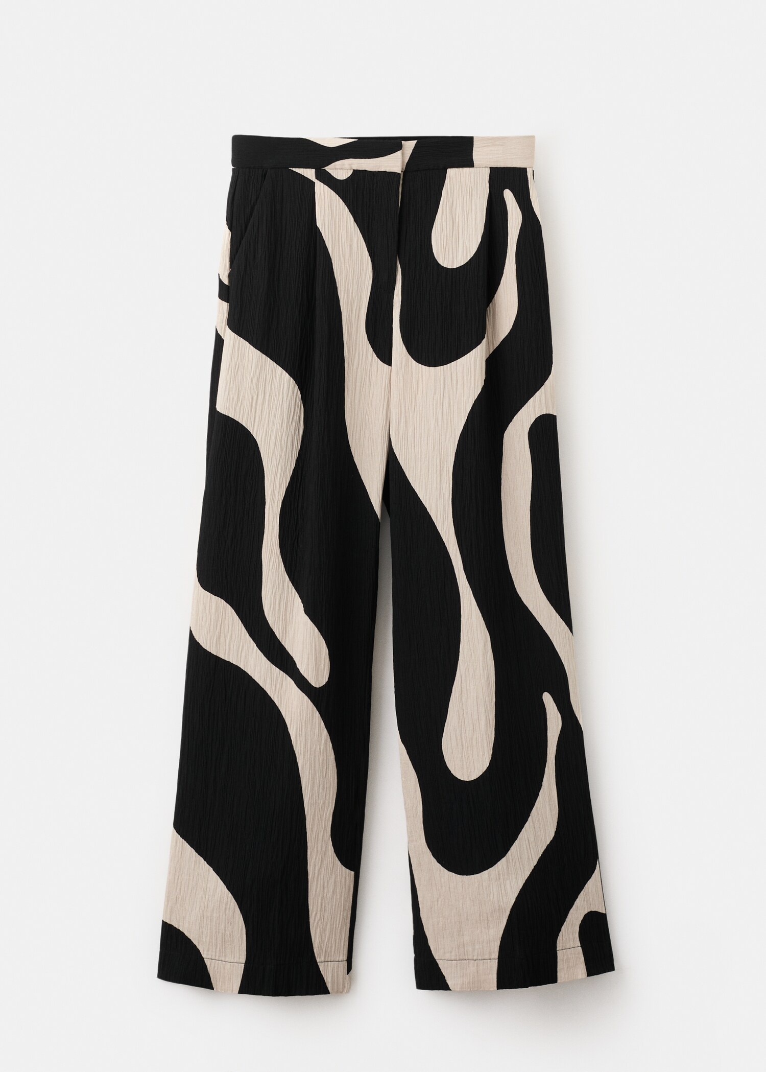 Printed straight trousers - Article without model