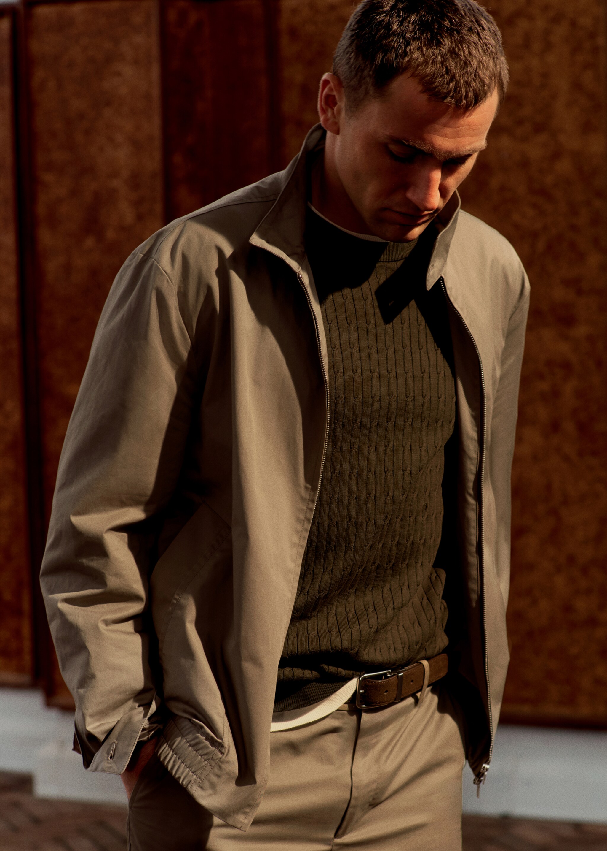 Blouson 100 % coton déperlant - Détail de l'article 5, Marron moyen. Ref: 27015934-01.