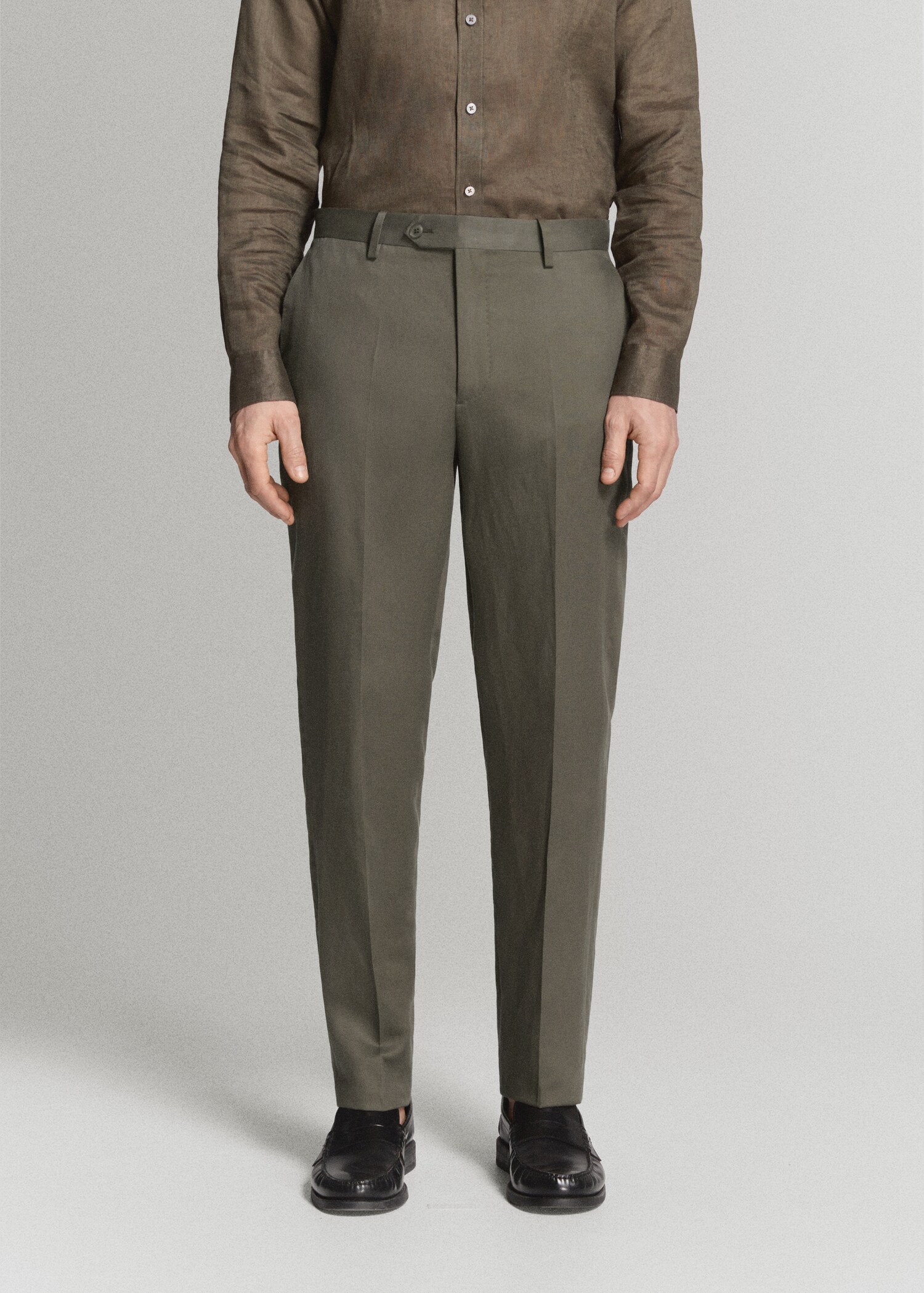 Amalfi slim fit suit trousers - Medium plane