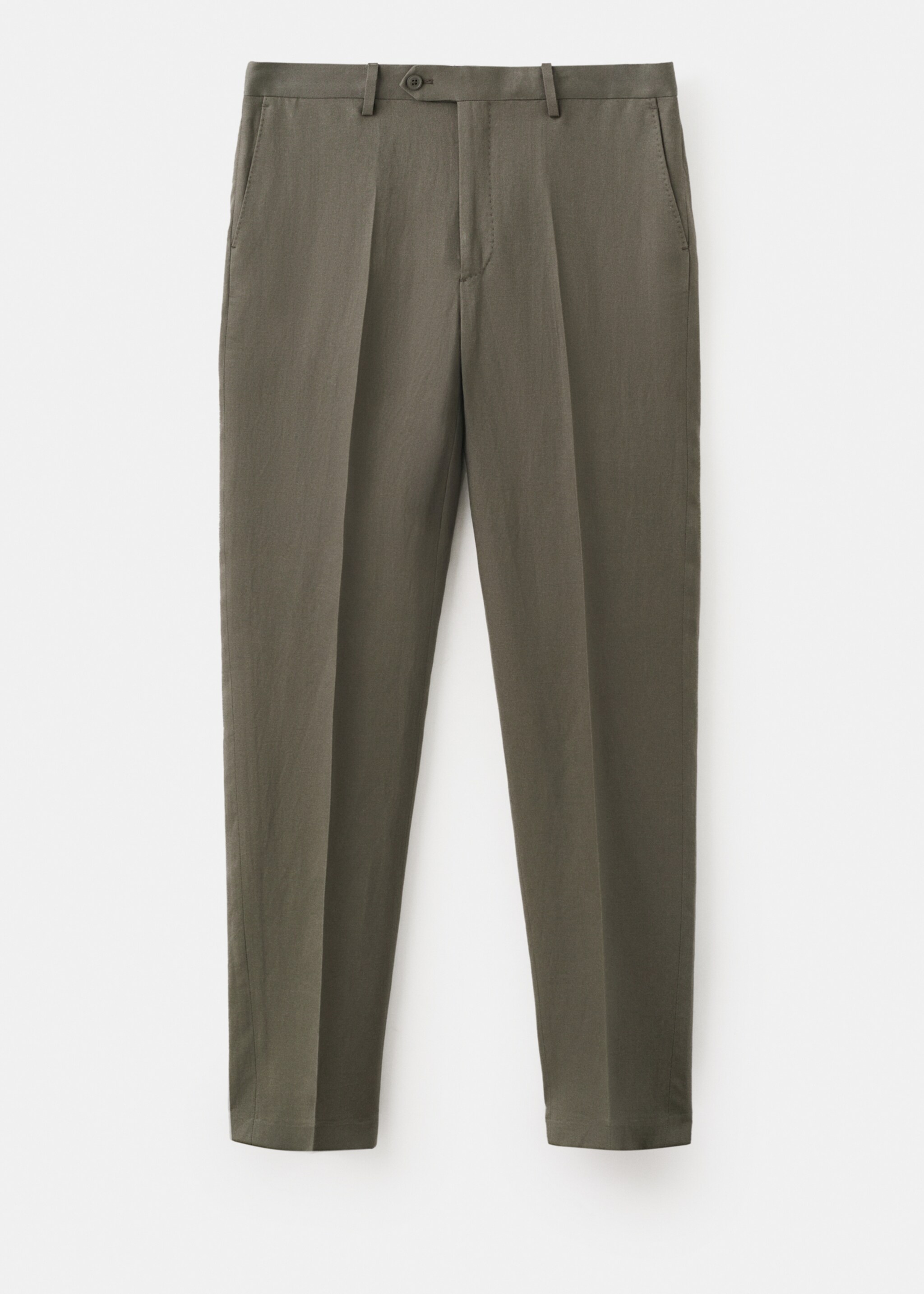 Pantalon de costume Amalfi slim fit - Article sans modèle, Kaki. Ref: 27015939-08.