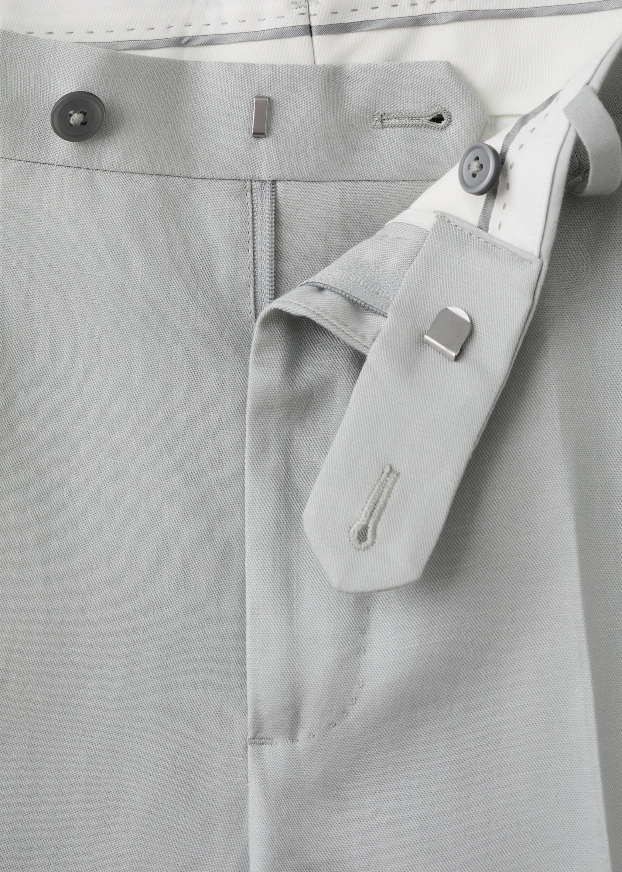 Pantalon de costume Amalfi slim fit - Détail de l'article 8, Bleu ciel. Ref: 27015940-03.