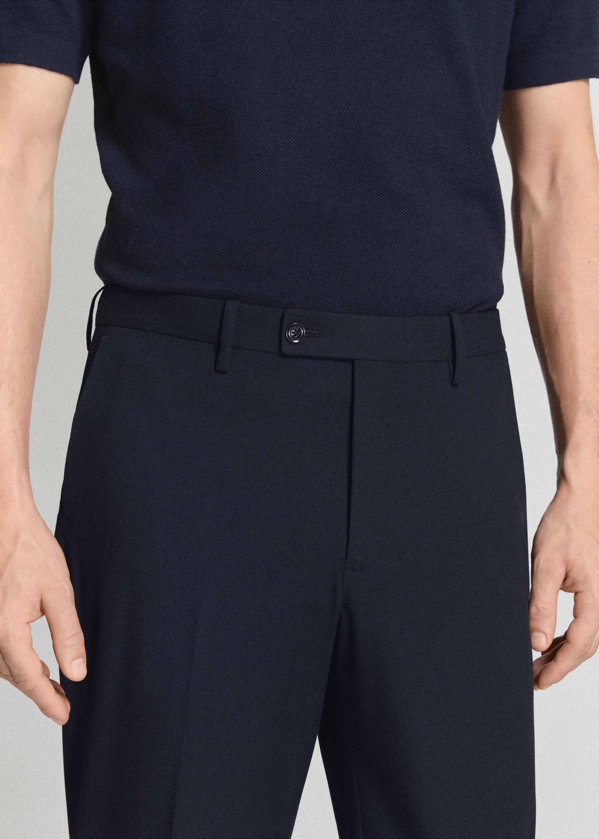 Pantalon costume Monaco slim-fit - Détail de l'article 1, Bleu marine. Ref: 27015946-01.