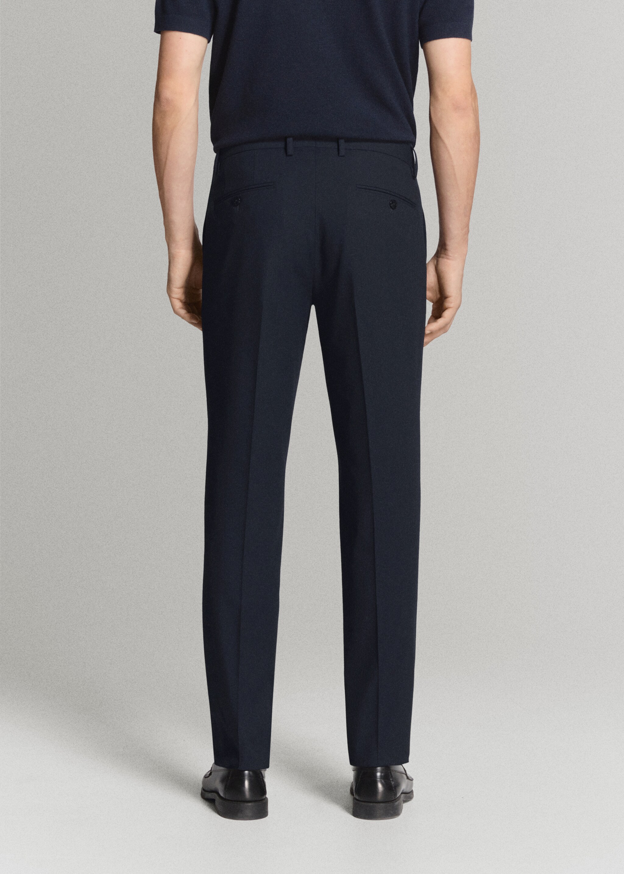 Pantalon costume Monaco slim-fit - Verso de l’article, Bleu marine. Ref: 27015946-01.