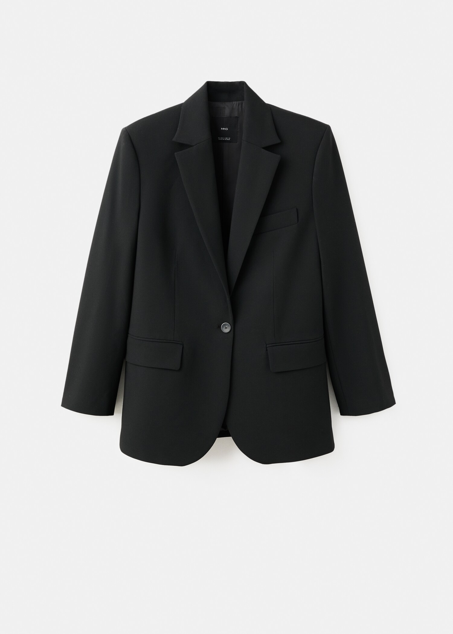 Straight suit jacket with lapel pockets - Article without model