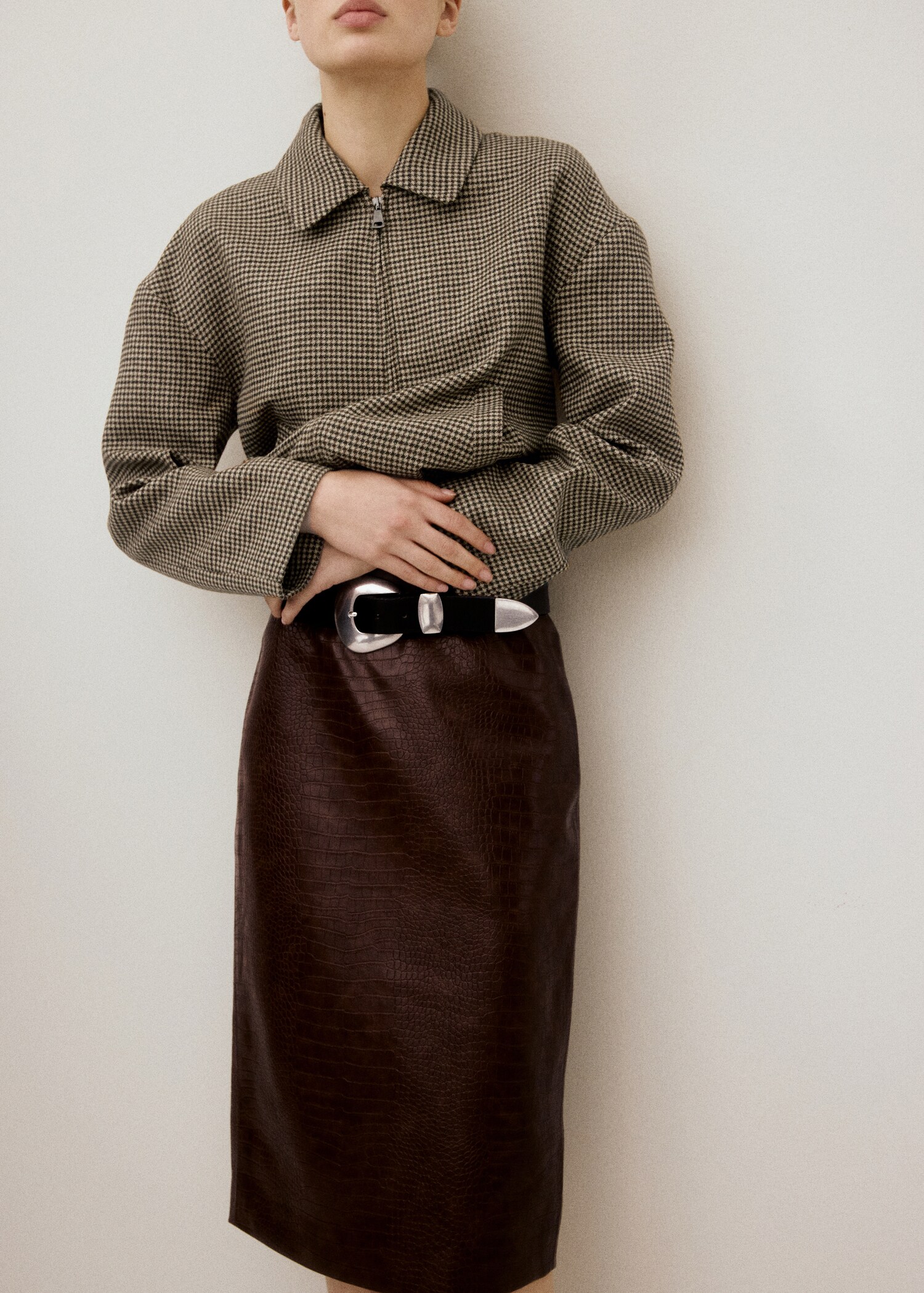 Houndstooth jacket with lapels - Details of the article 6