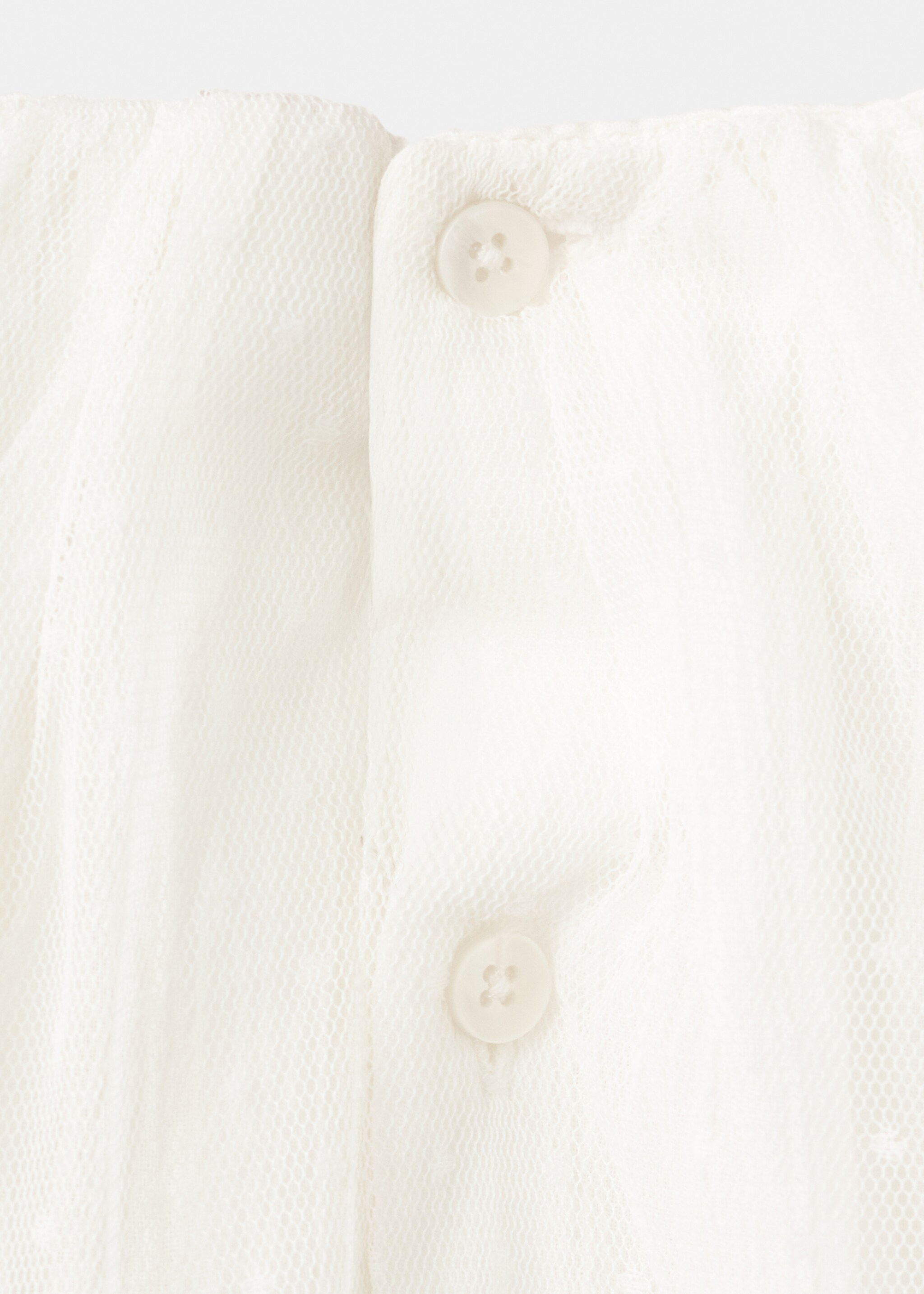 Long dress with bow - Details of the article 0, White. Ref: 27023737-01.