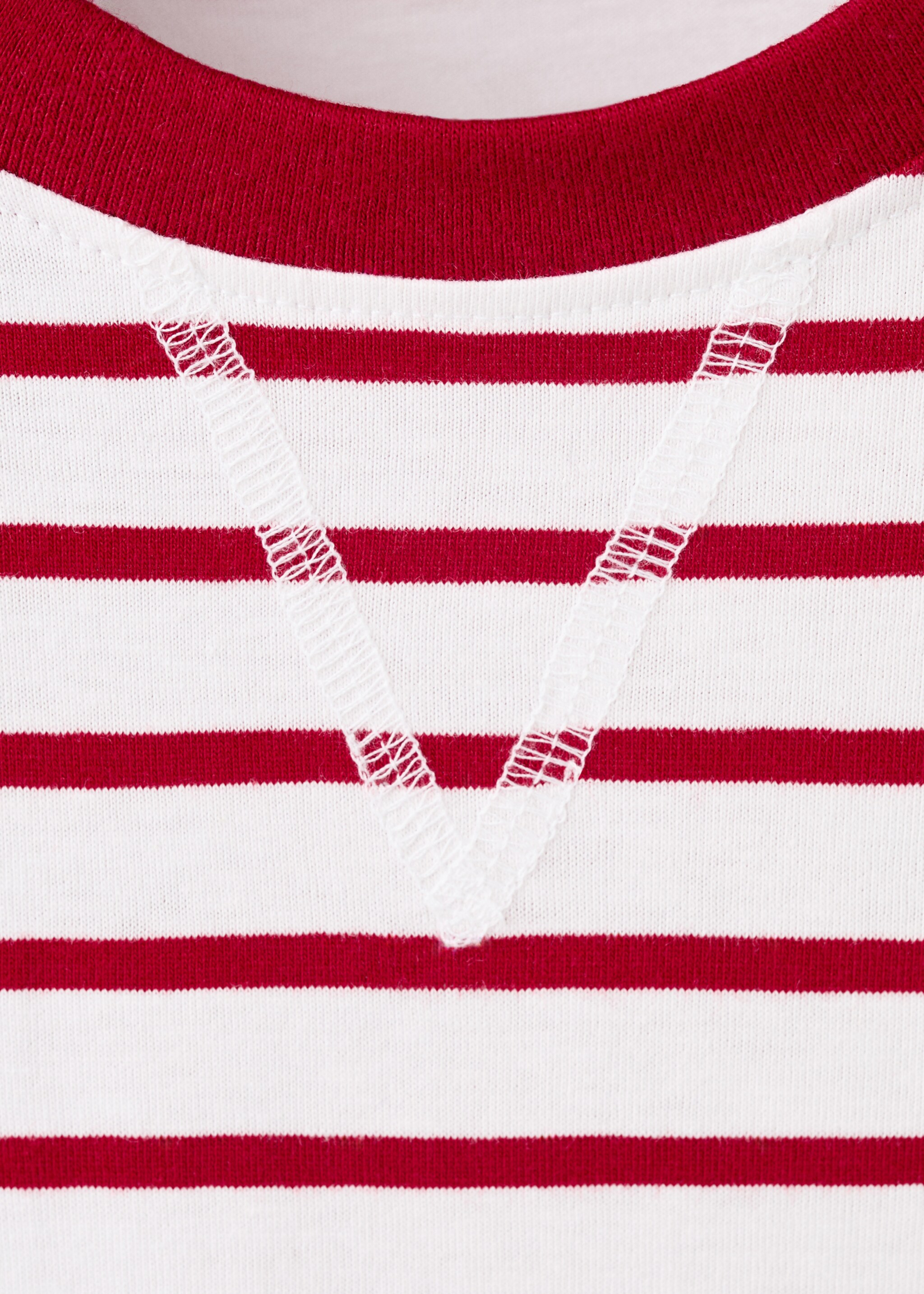 Randig bomull t-shirt - Detaljer om artikeln 8, Röd. Ref: 27025150-01.