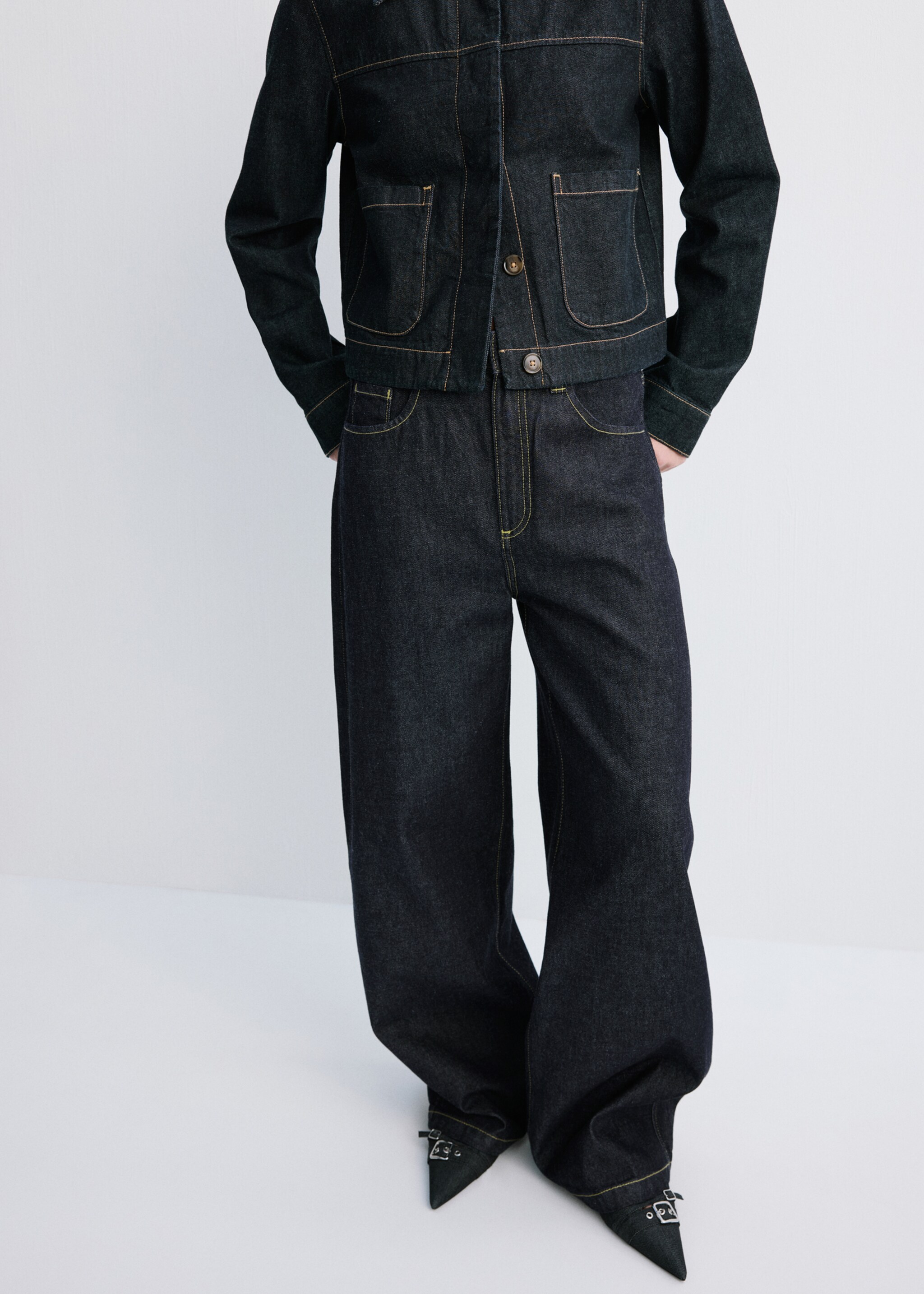 Mid-rise balloon jeans - Medium plane, Open Blue. Ref: 27025828-01.