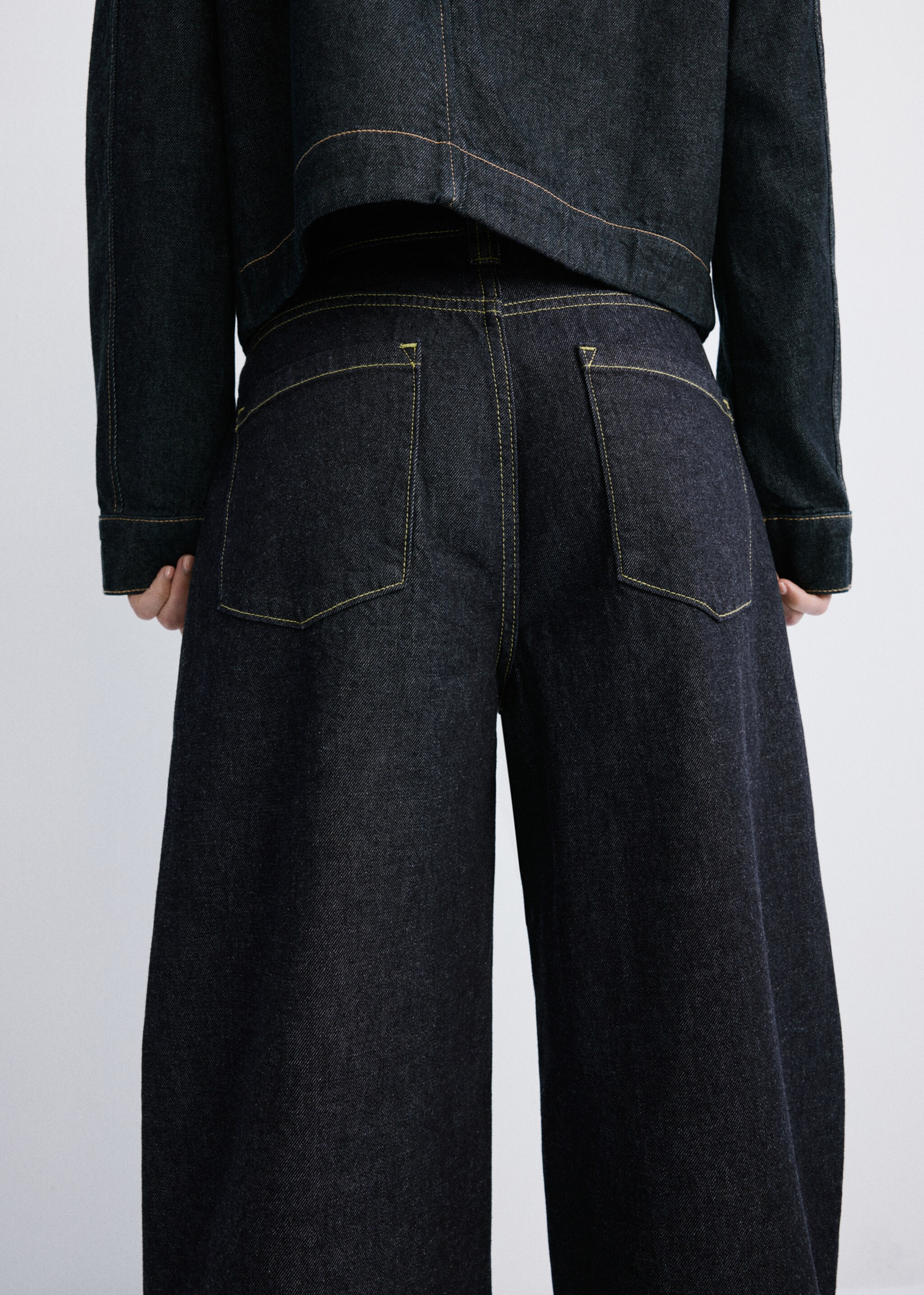 Mid-rise balloon jeans - Details of the article 4, Open Blue. Ref: 27025828-01.