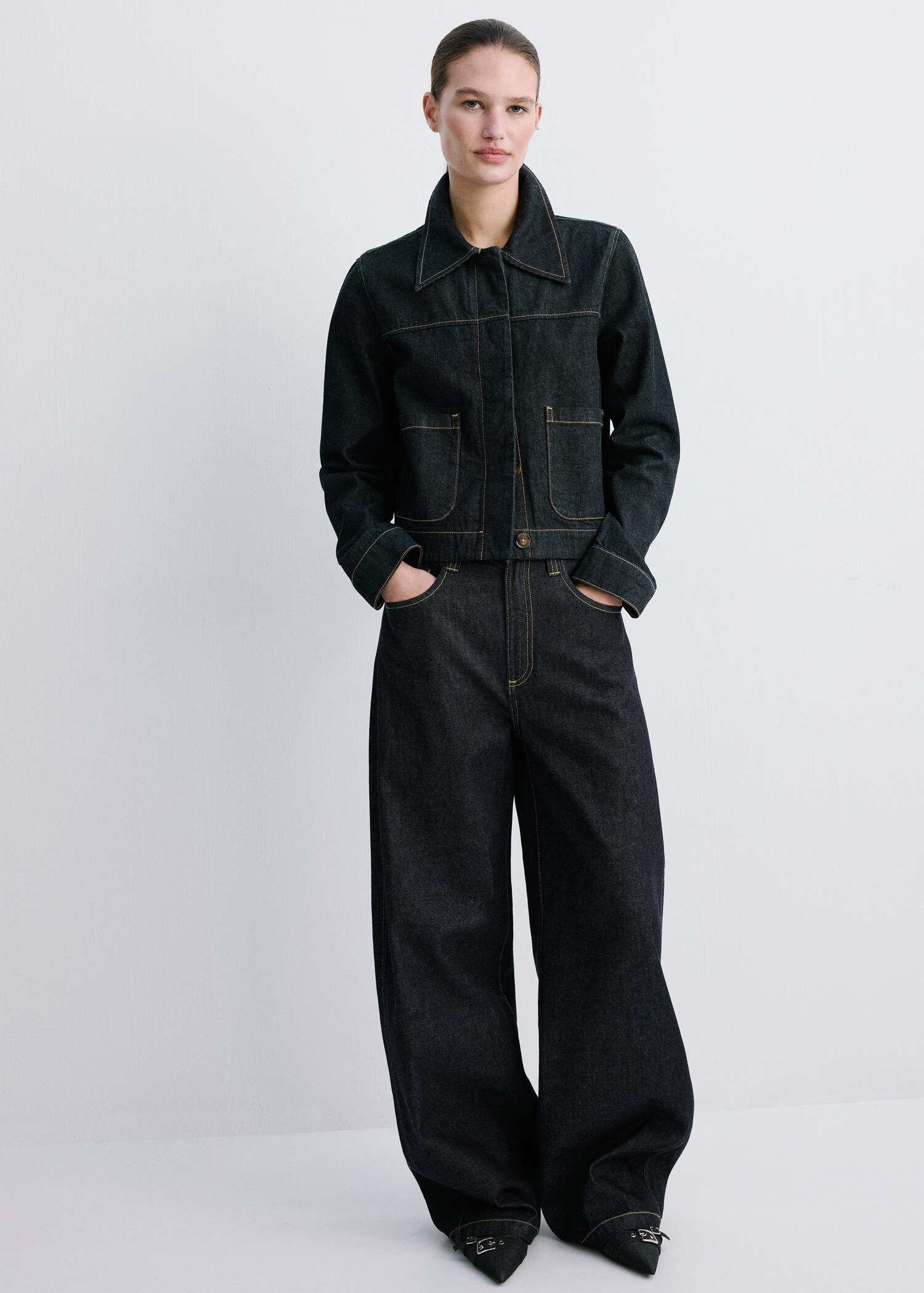 Mid-rise balloon jeans - General plane