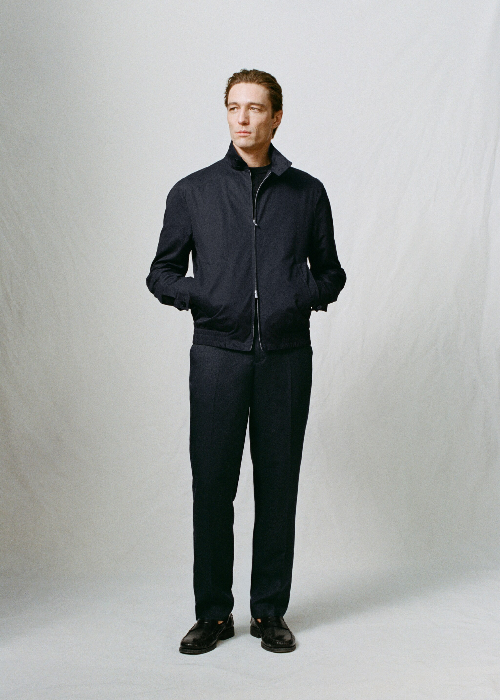 Slim-fit lyocell linen trousers - Details of the article 5