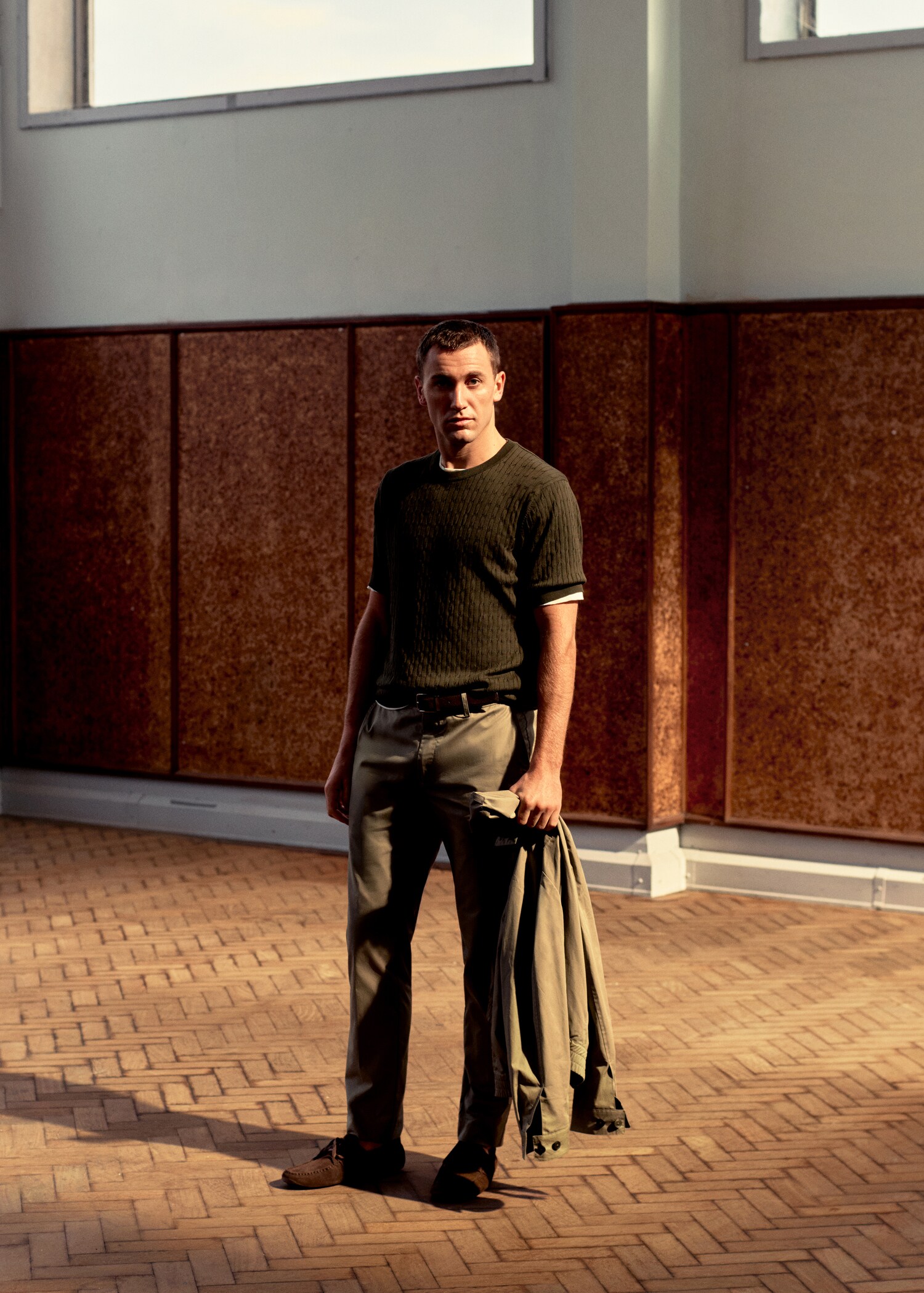 Calças slim fit de sarja de 100% algodão - Pormenor do artigo 5