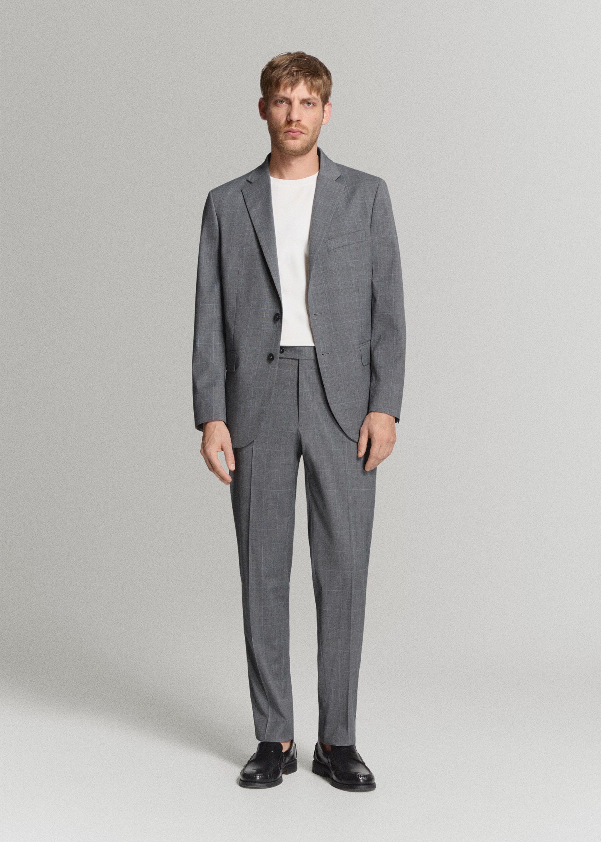 London regular-fit suit jacket - General plane, Grey. Ref: 27025939-01.